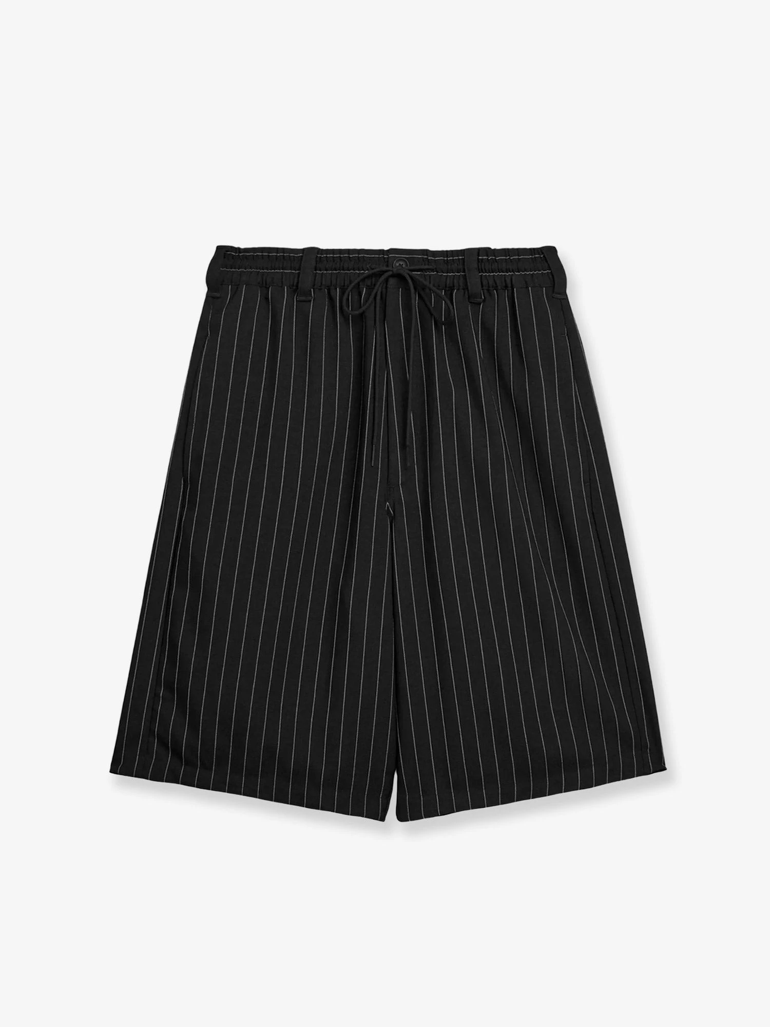 Pinstriped fabric bermuda shorts.webp
