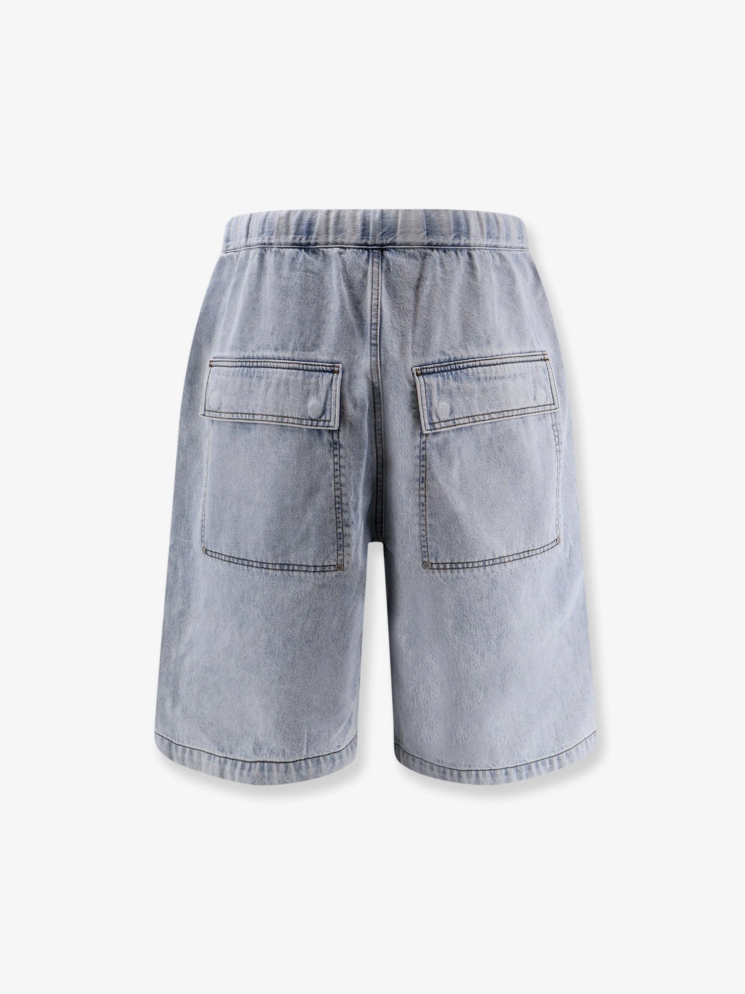 Light-washed denim bermuda shorts.webp