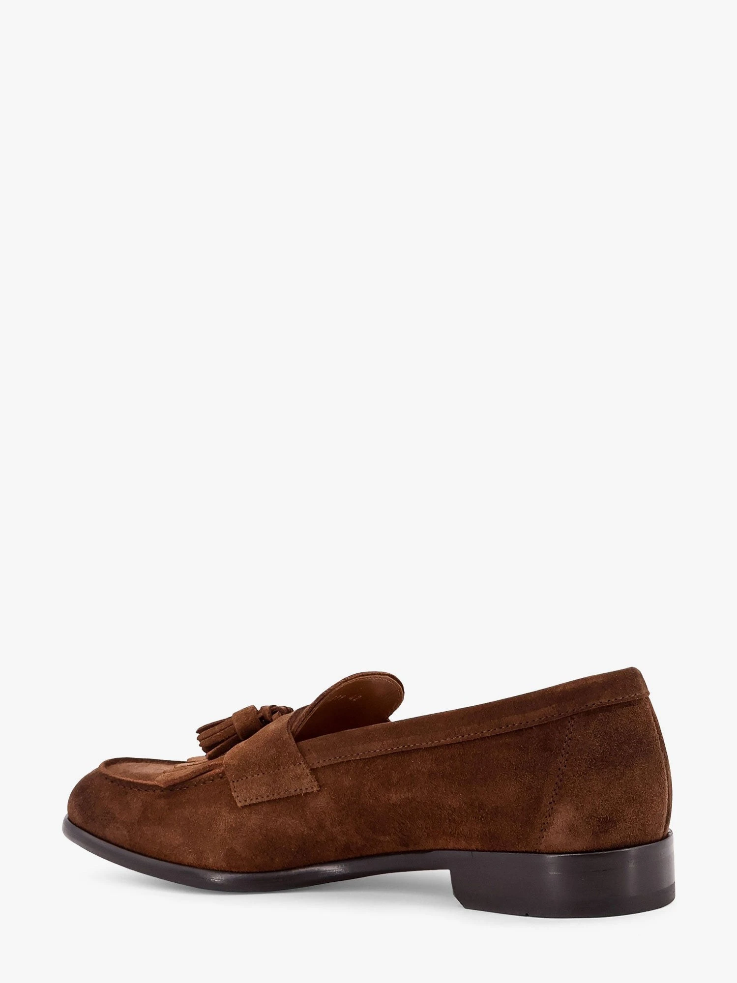 Suede loafers with tassels.webp