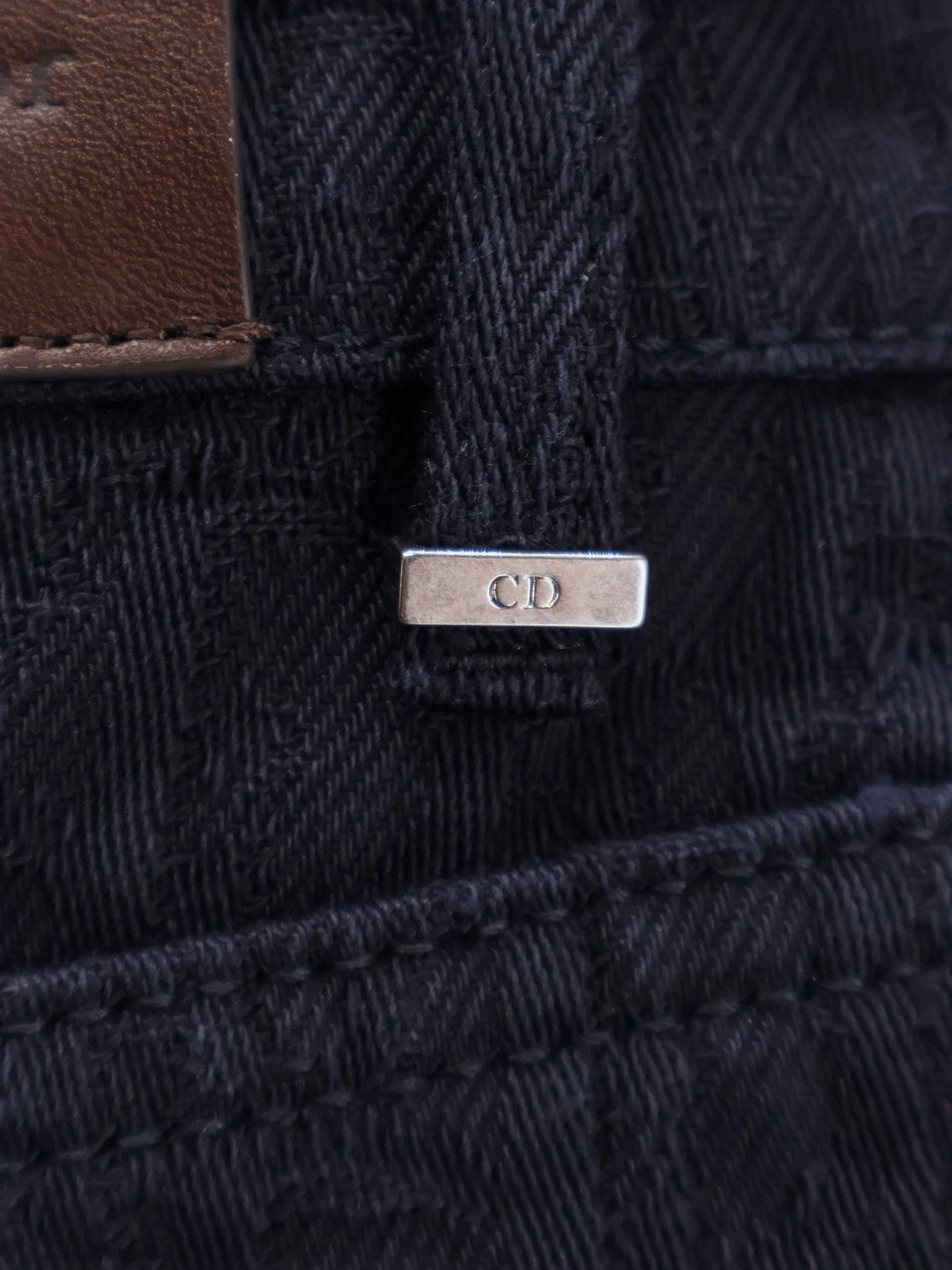 Cotton jeans with all-over Dior Oblique motif.webp