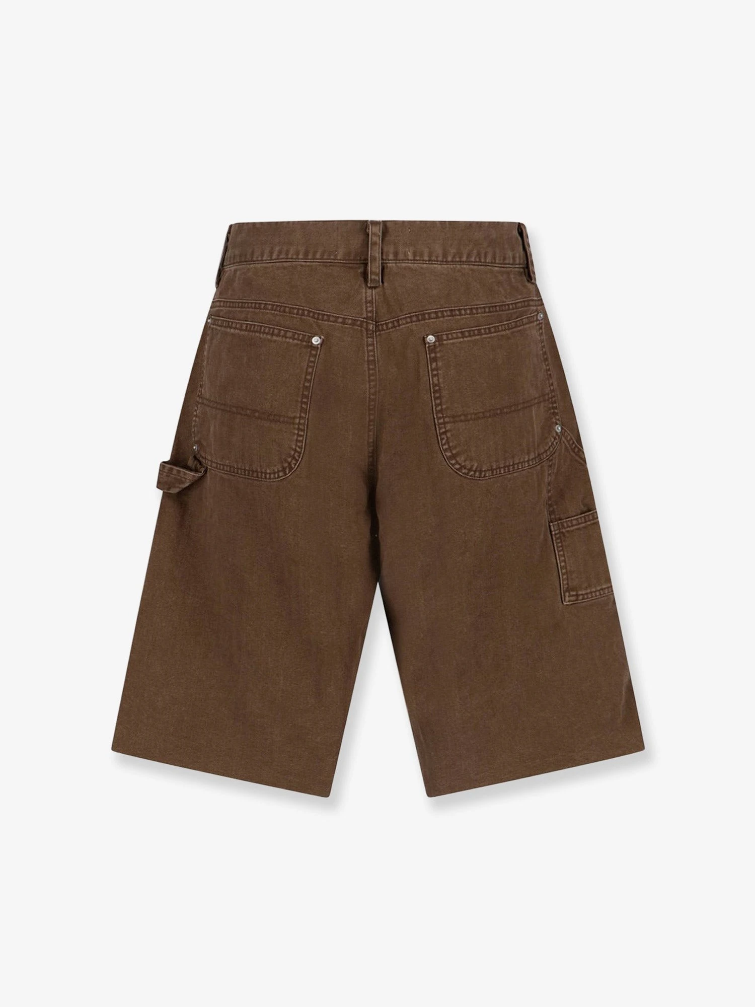 Cargo cotton bermuda shorts with distressed effect.webp