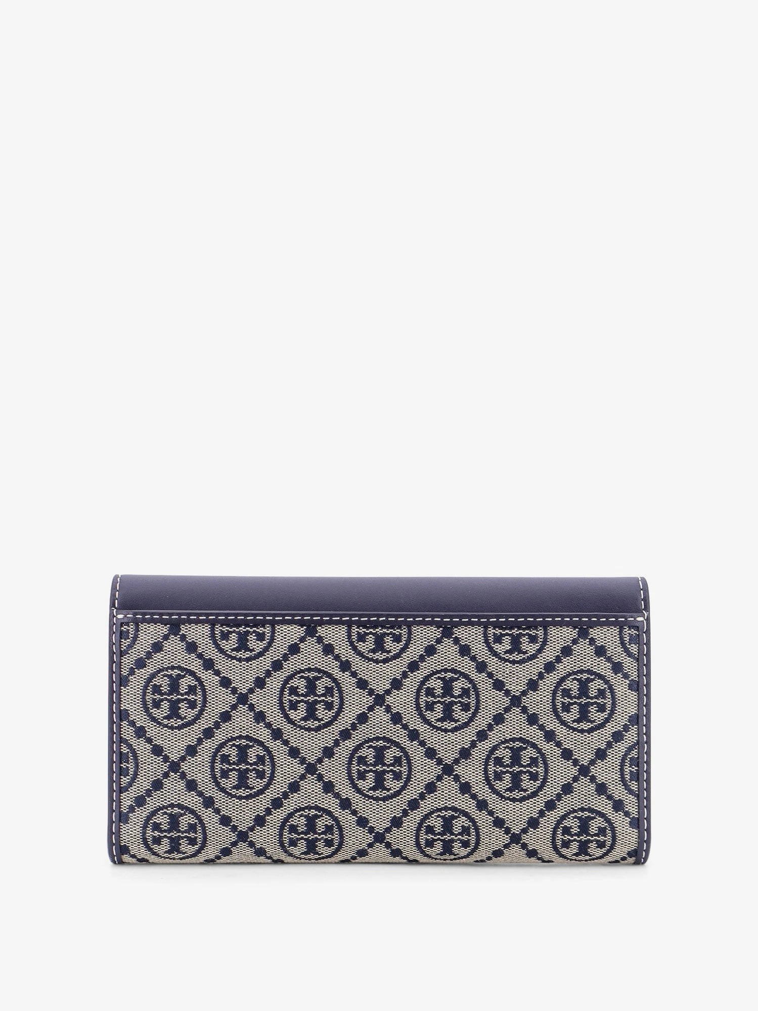 Leather and T monogram fabric wallet.webp