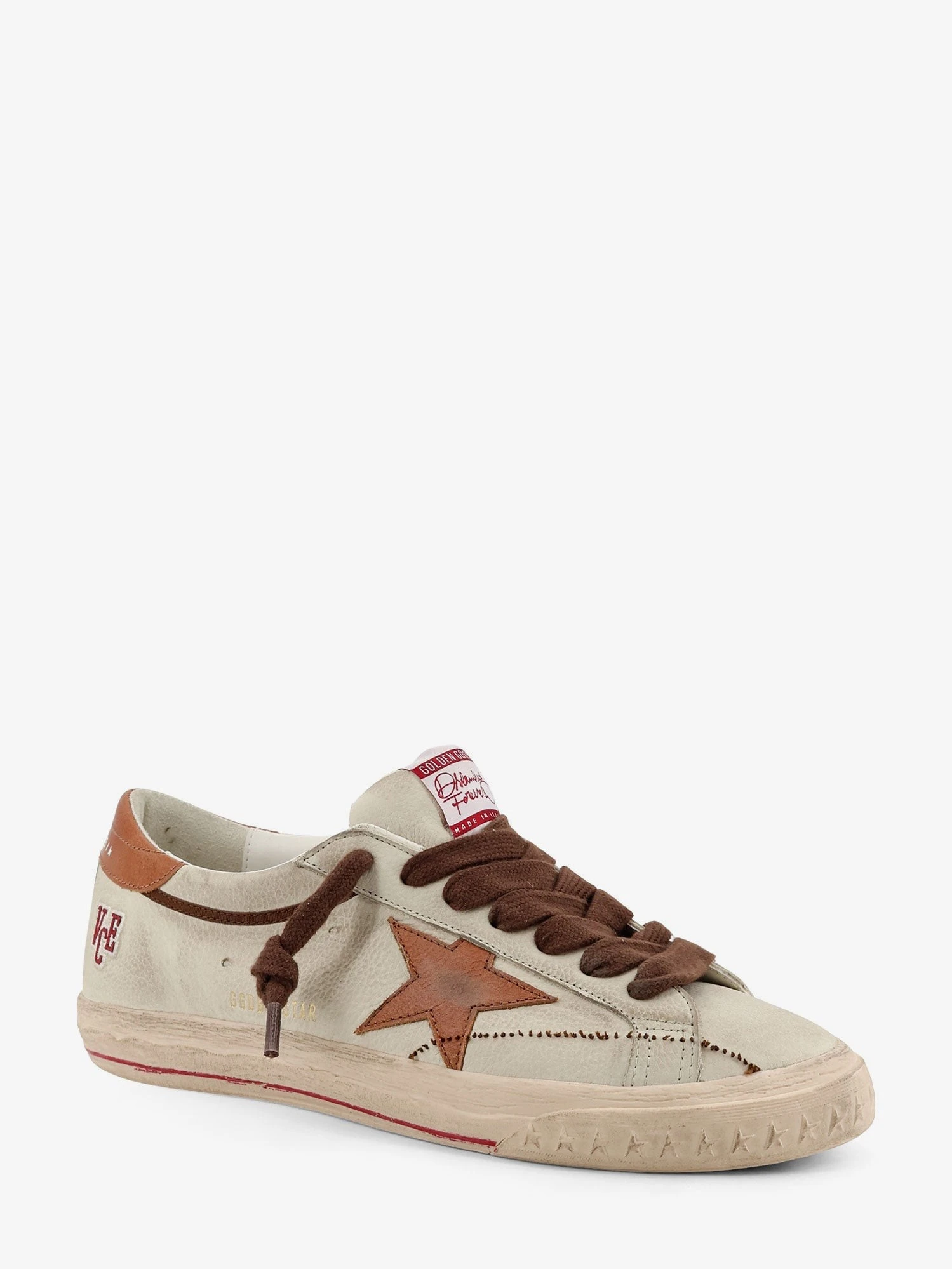 Super star leather sneakers with logo on the side.webp