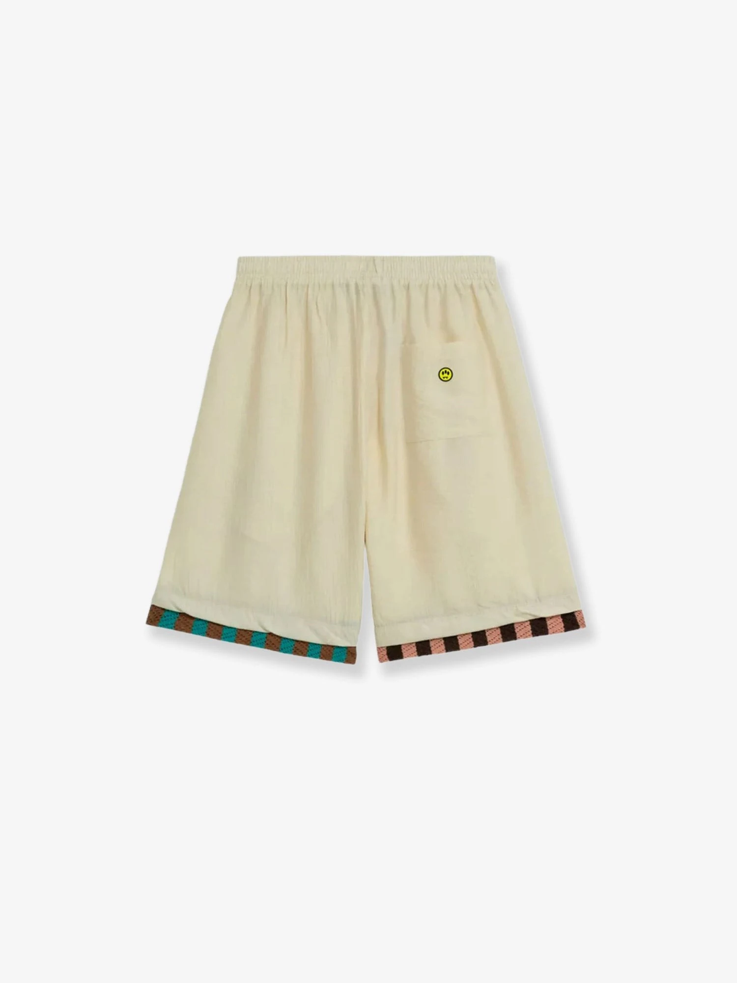 Viscose blend bermuda shorts with logo print.webp