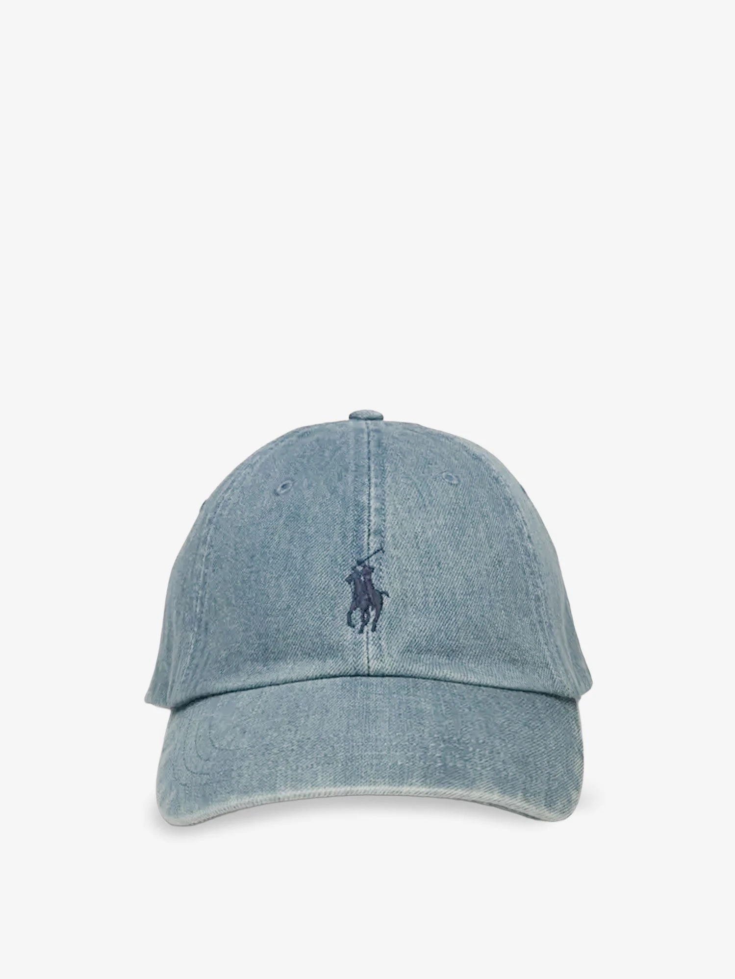 Denim hat with embroidered logo.webp