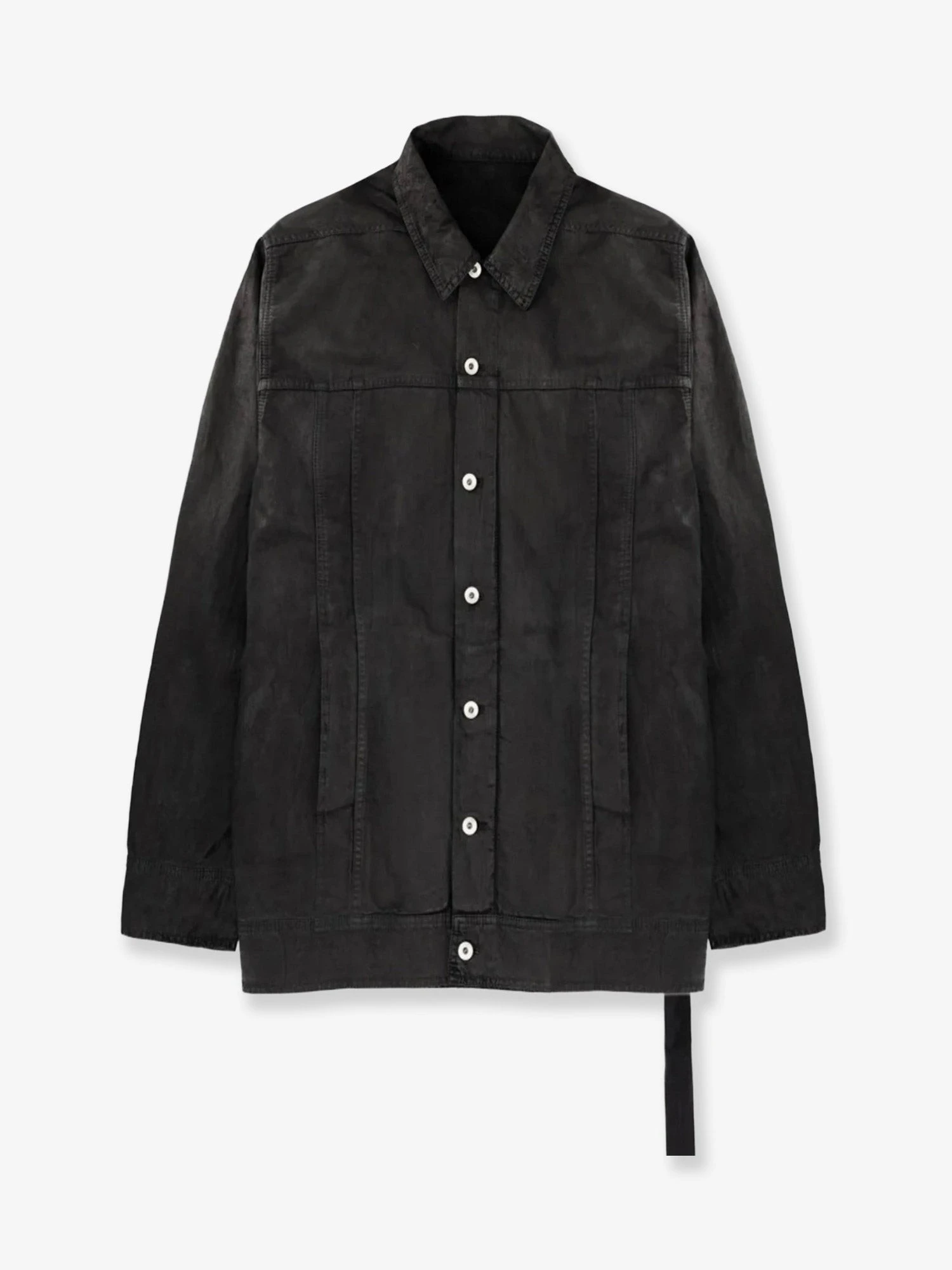 Waxed black denim jacket.webp