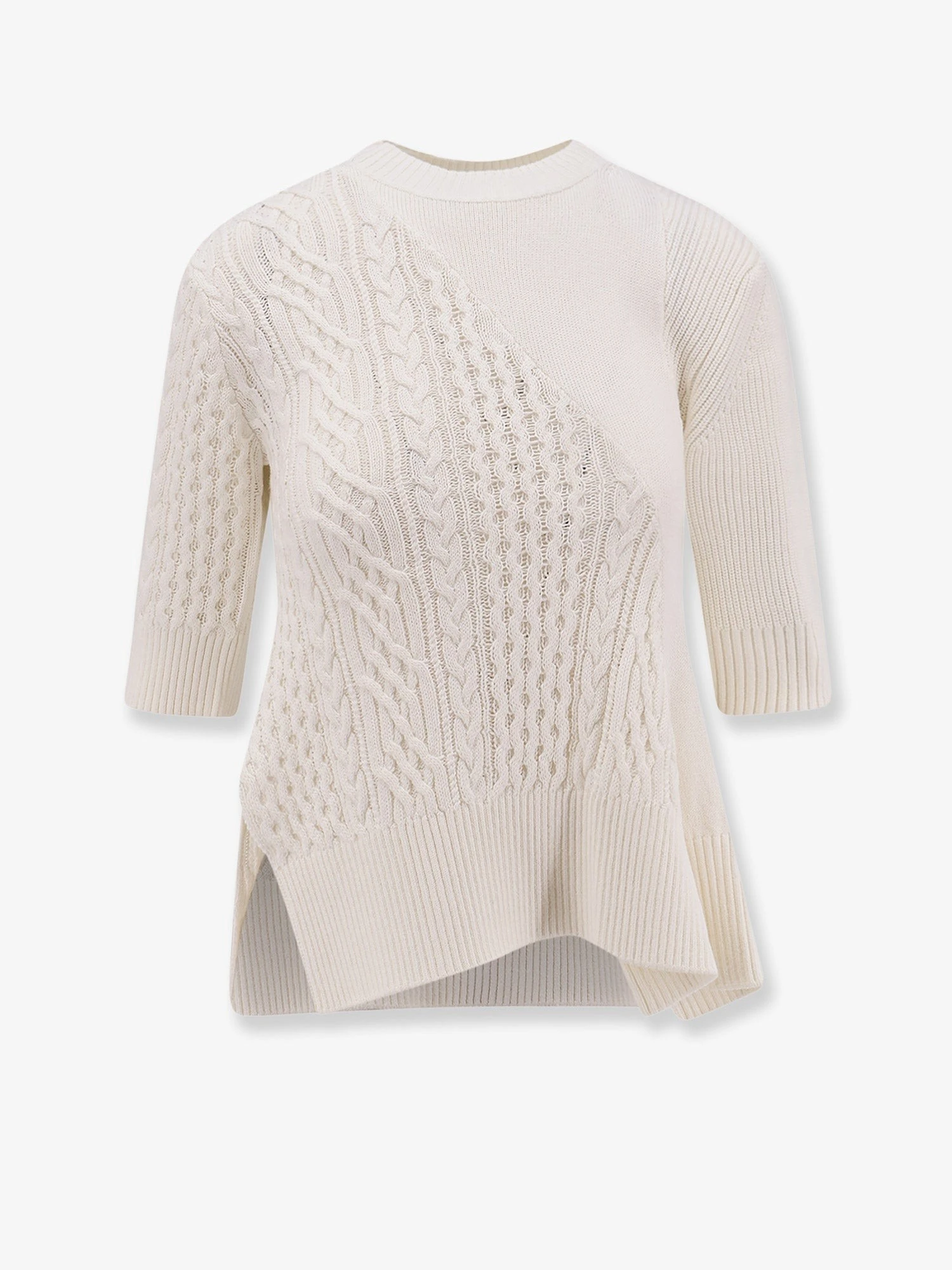 Asymmetrical cotton blend sweater.webp