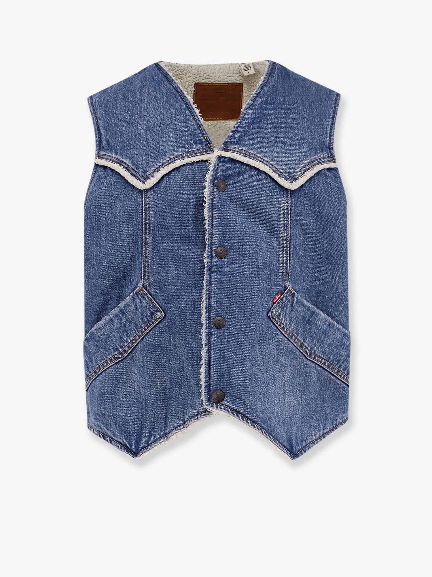 Denim vest with Repreve® lining.webp