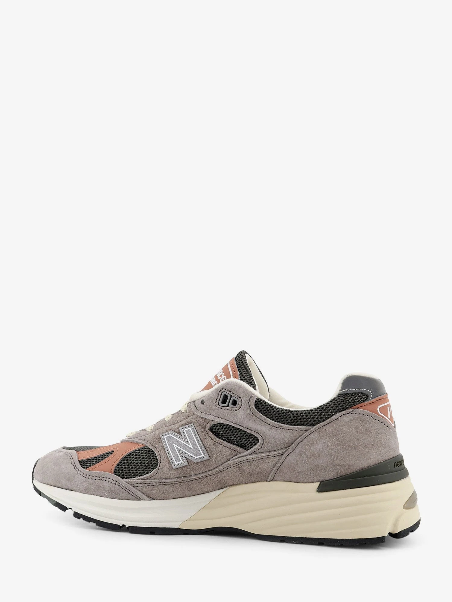 Suede and mesh sneakers with side logo.webp