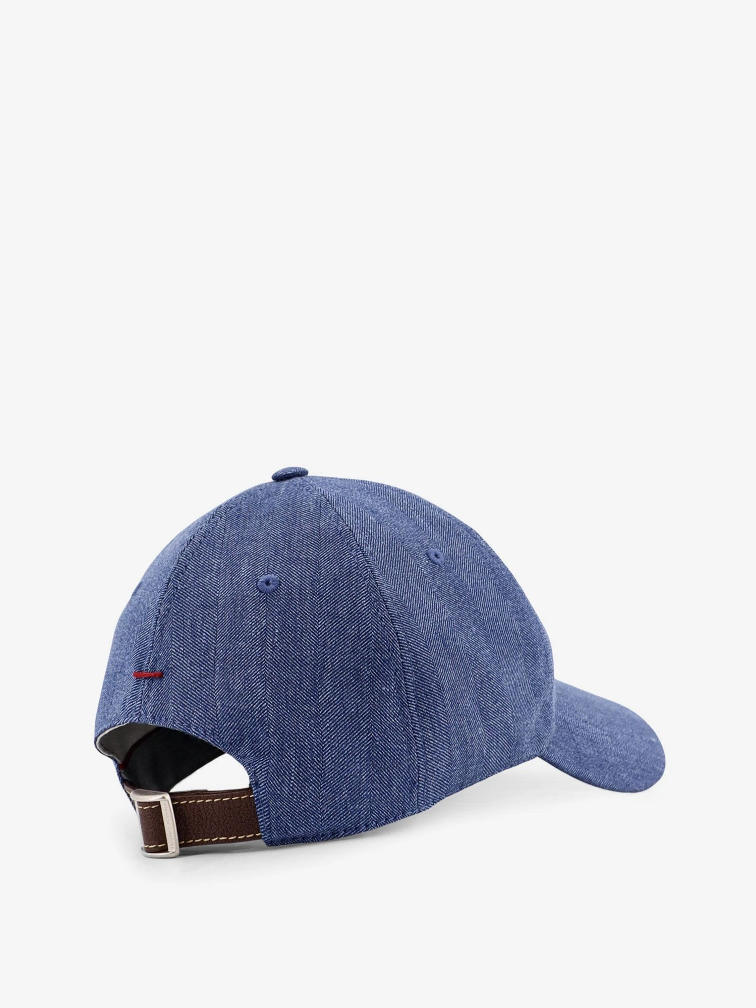 Linen and virgin wool blend hat with embroidered logo on the front.webp