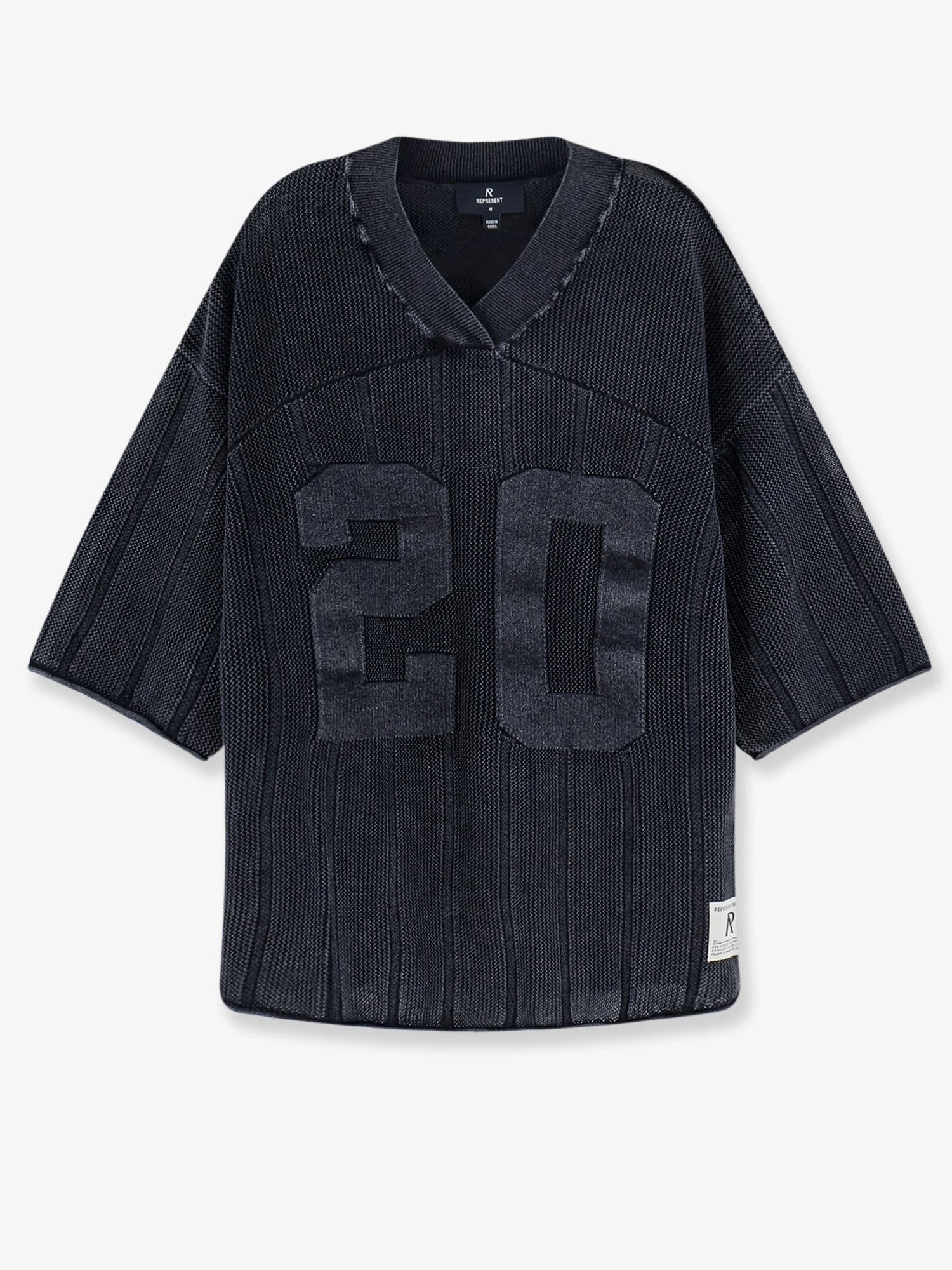 Cotton sweater with logo patch on the bottom.webp