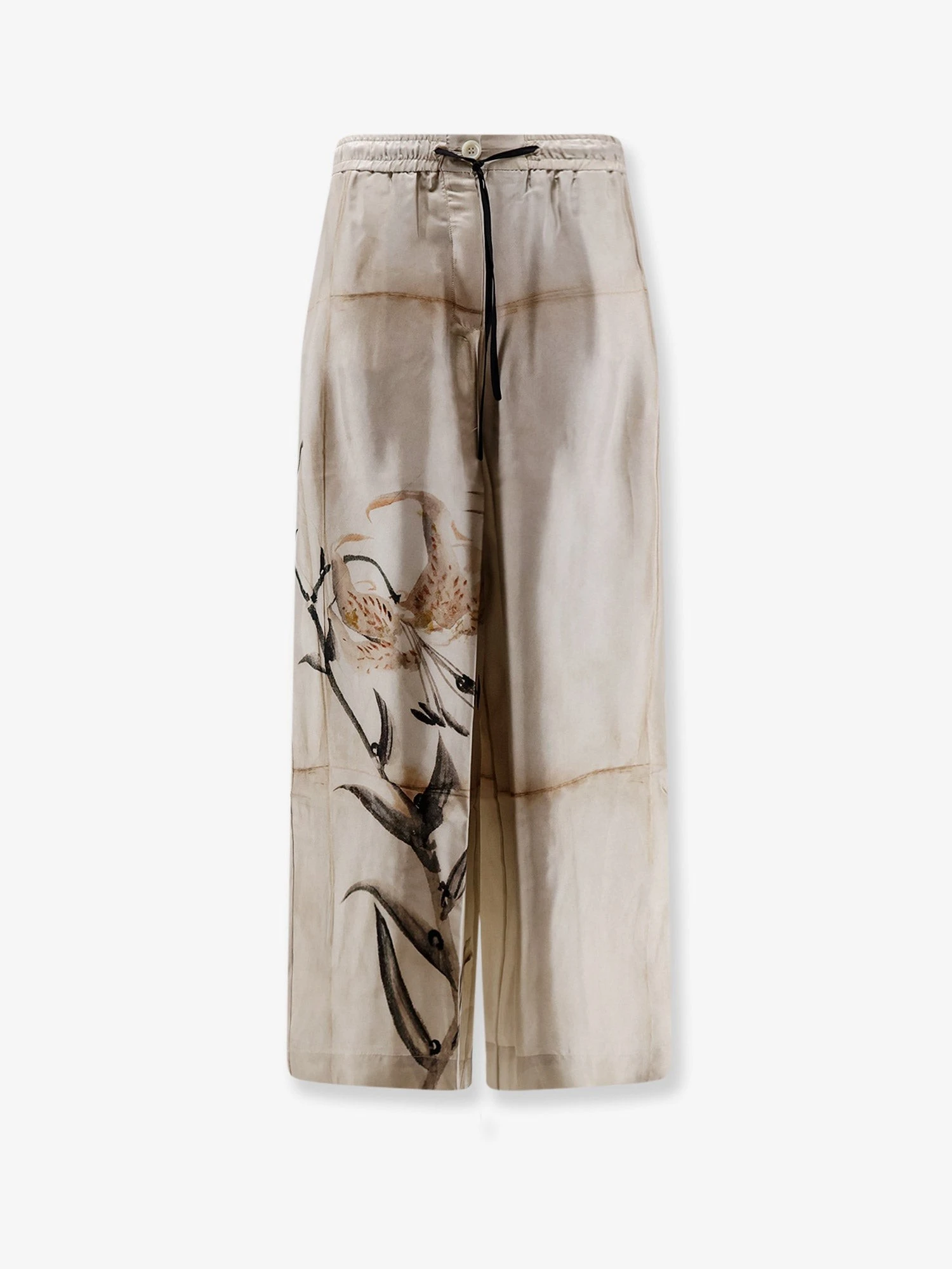 Silk trousers with floral print.webp