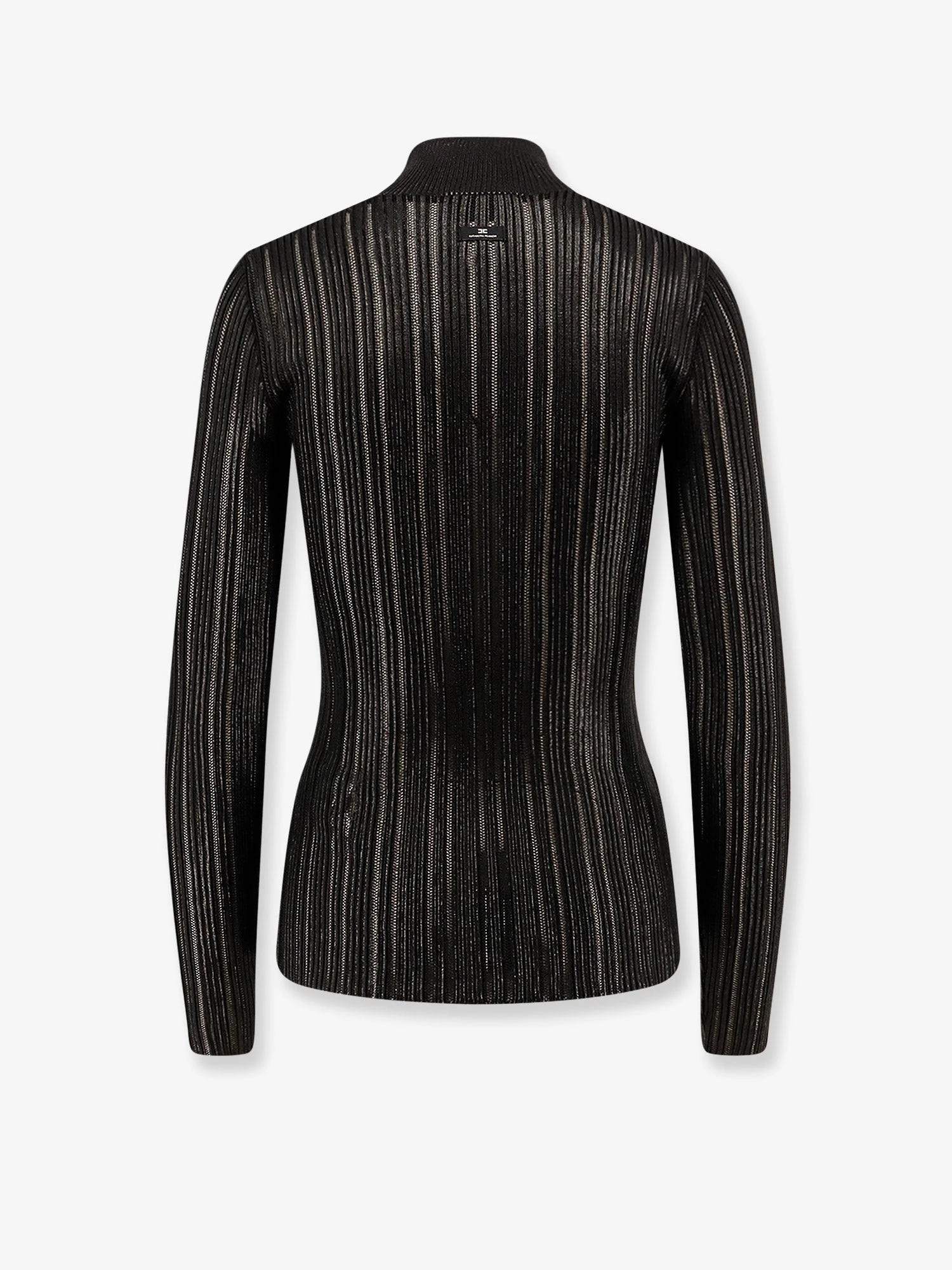 Metallic fabric turtleneck sweater.webp
