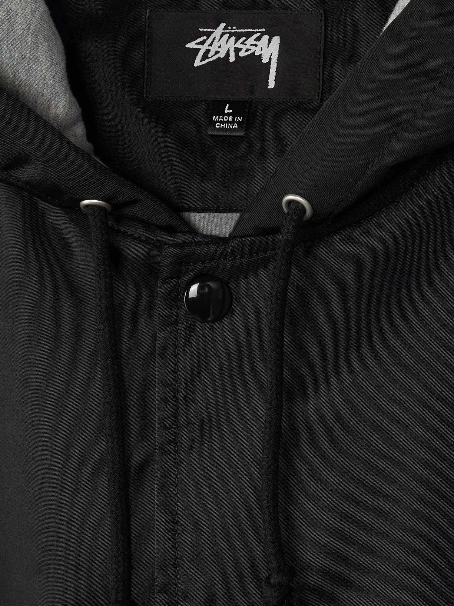 Nylon jacket with back lettering logo.webp