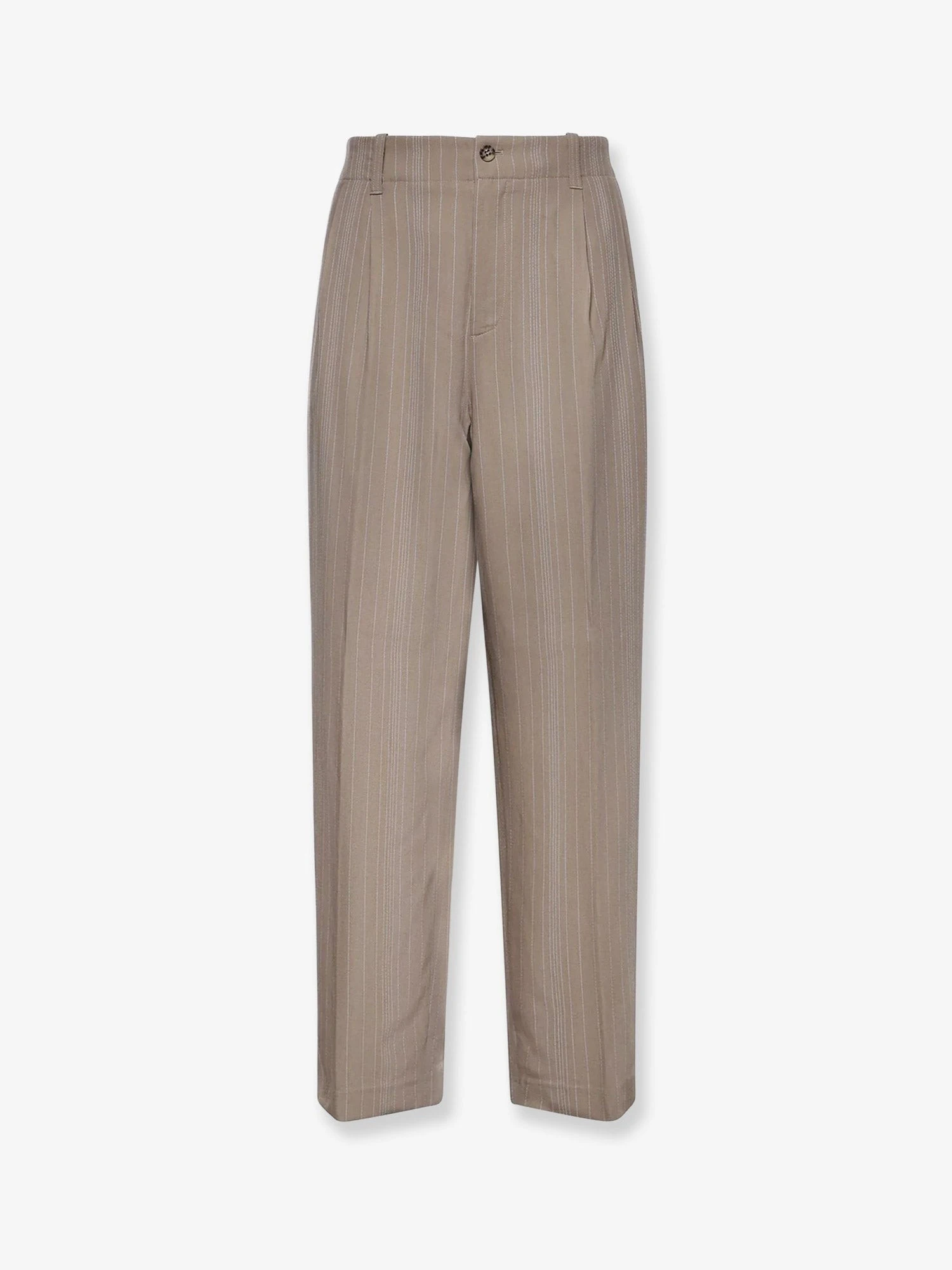 Wool blend trousers with pinstripe pattern.webp