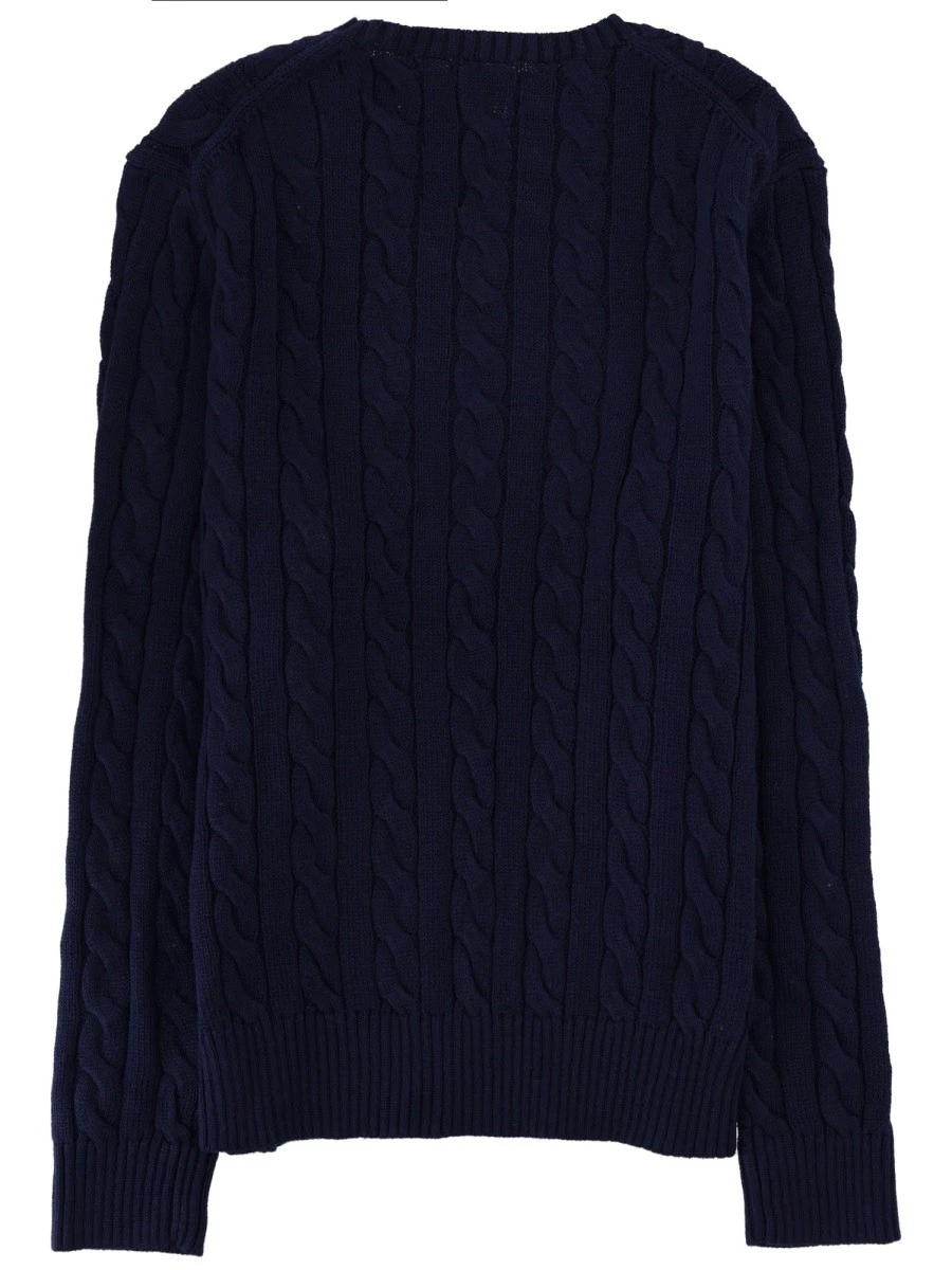 MAGLIA A TRECCE CON LOGO.webp