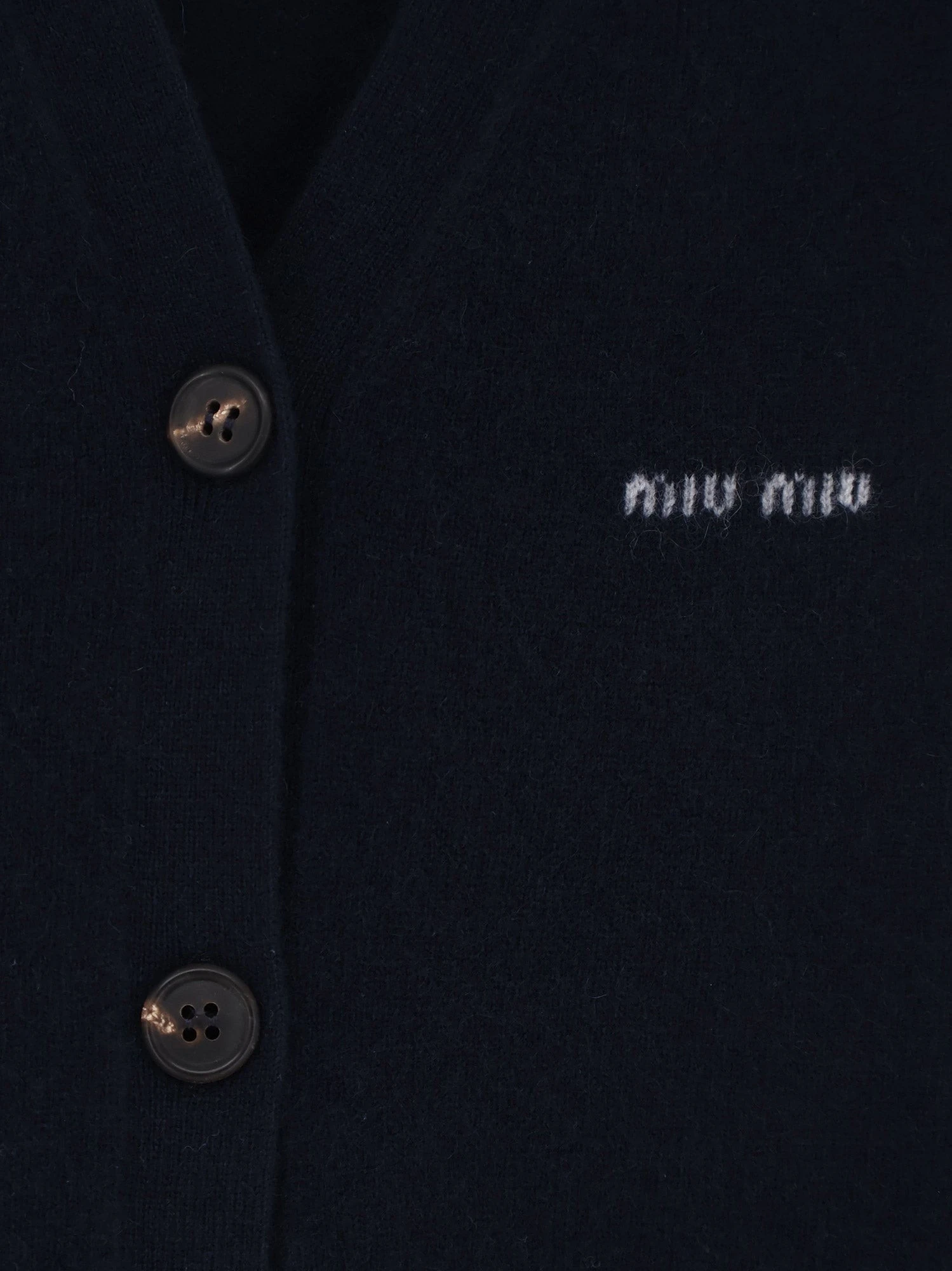 Cashmere cardigan with logo inlay.webp