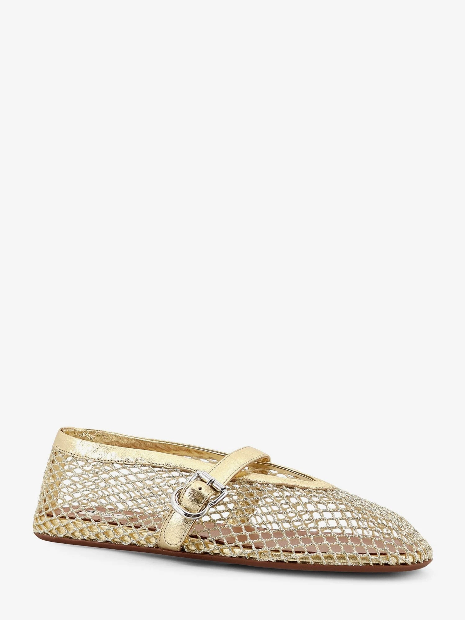 Ballet Flats glitter mesh and leather ballerinas.webp