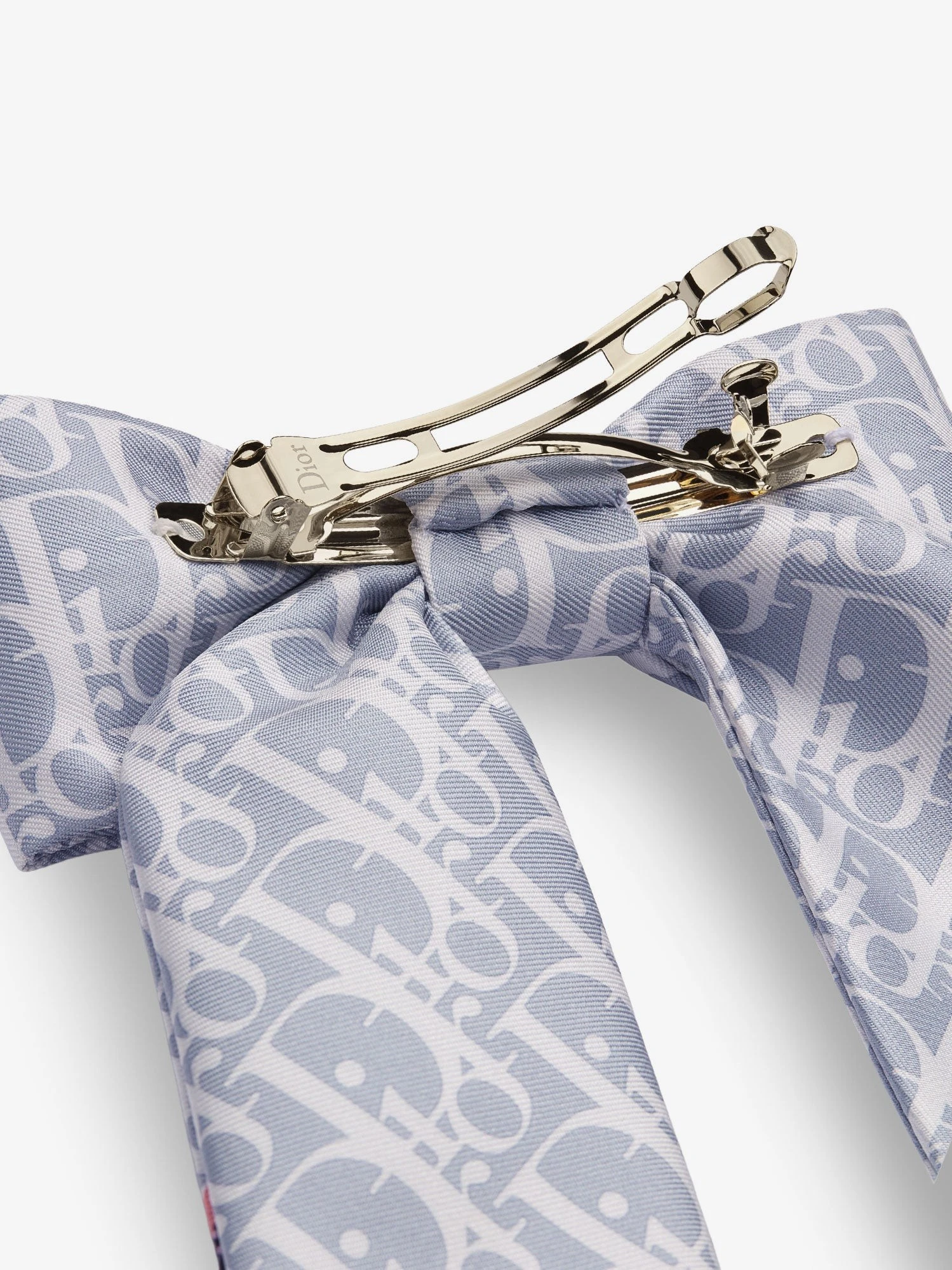 Dior Twist Infini Tartan print silk hair clip.webp