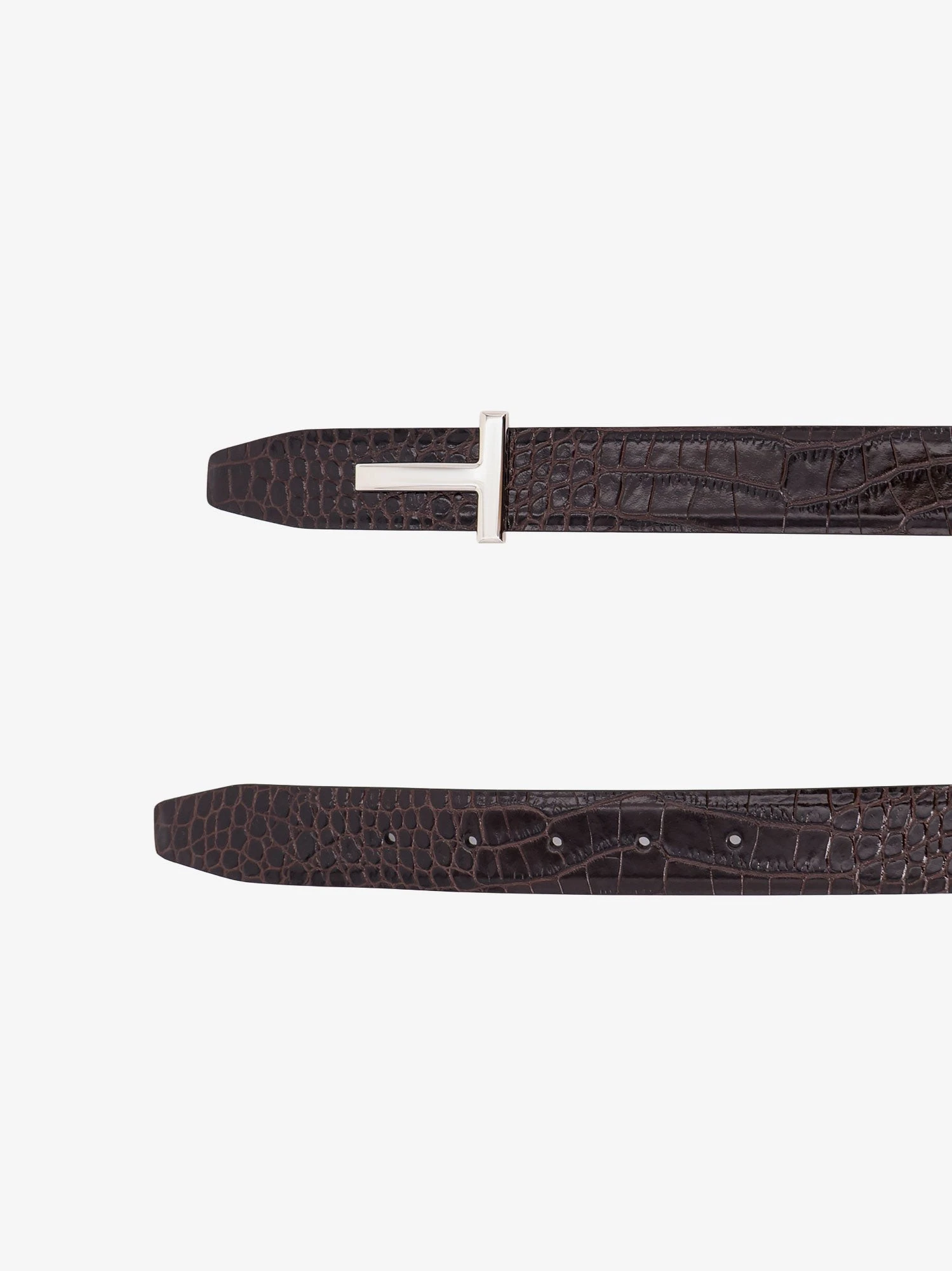 Reversible leather belt with crocodile-print.webp