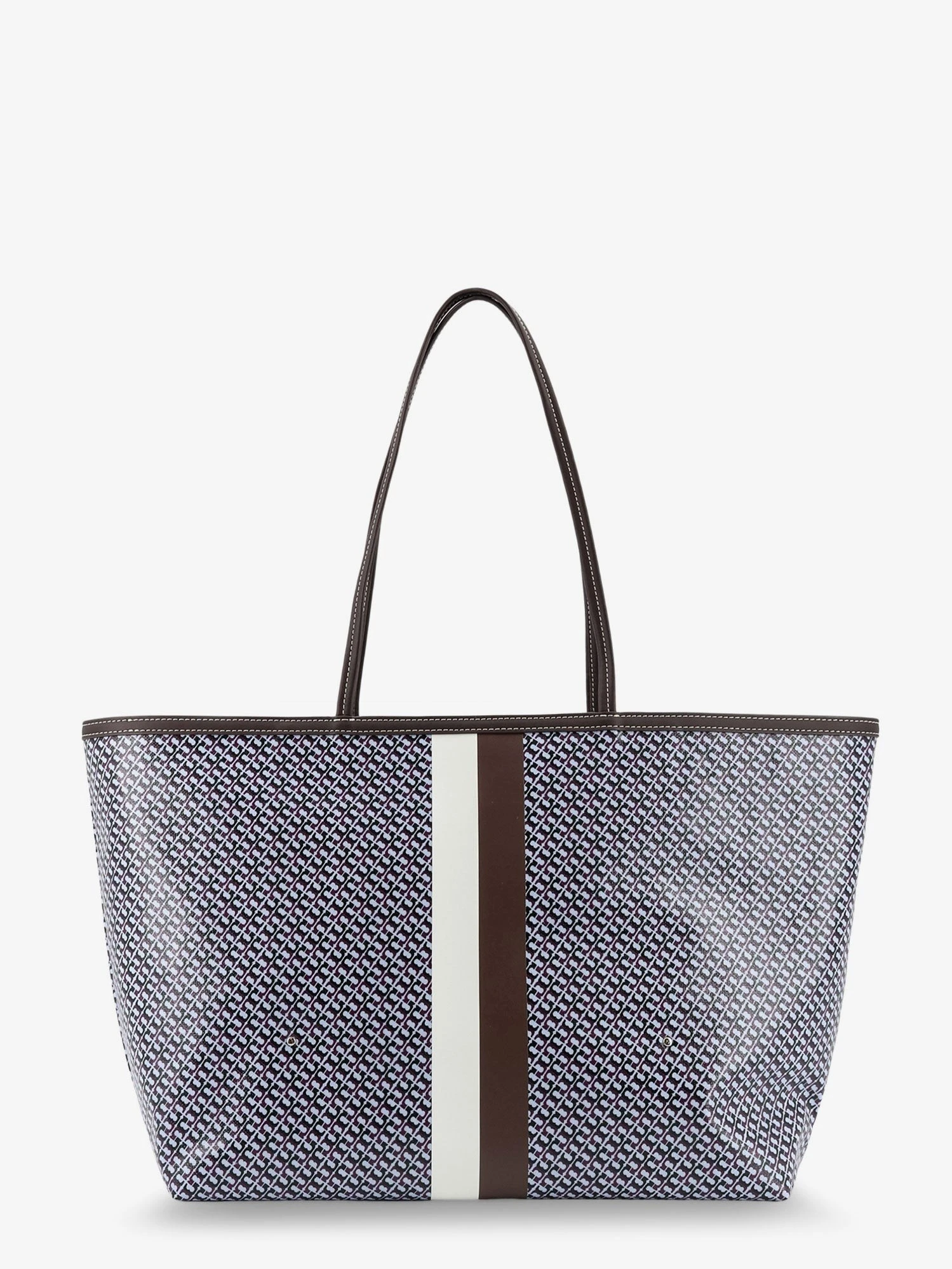 The Racer Tote shoulder bag in coated canvas with all-over logo.webp