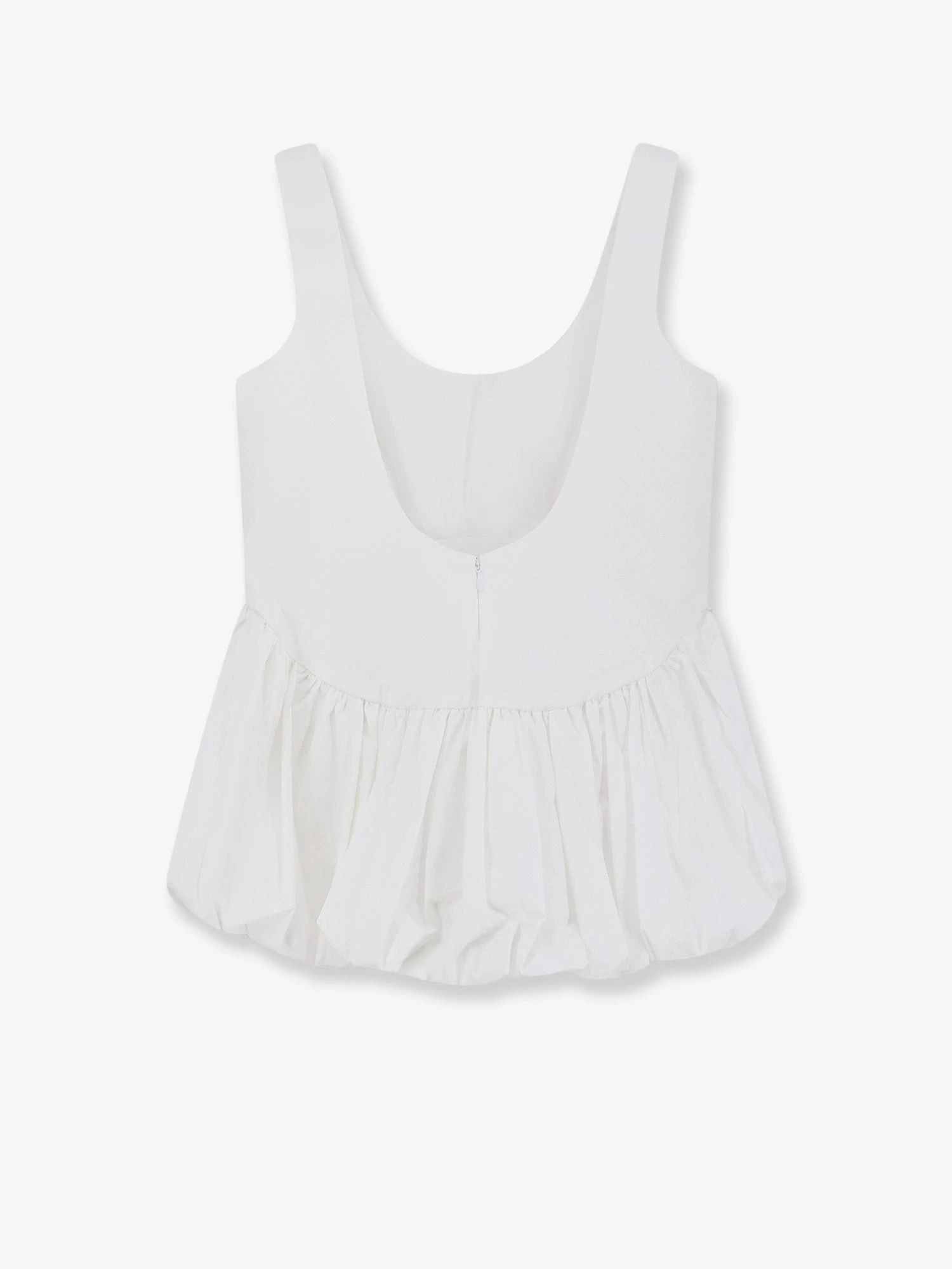 Voluminous peplum cotton tank top.webp