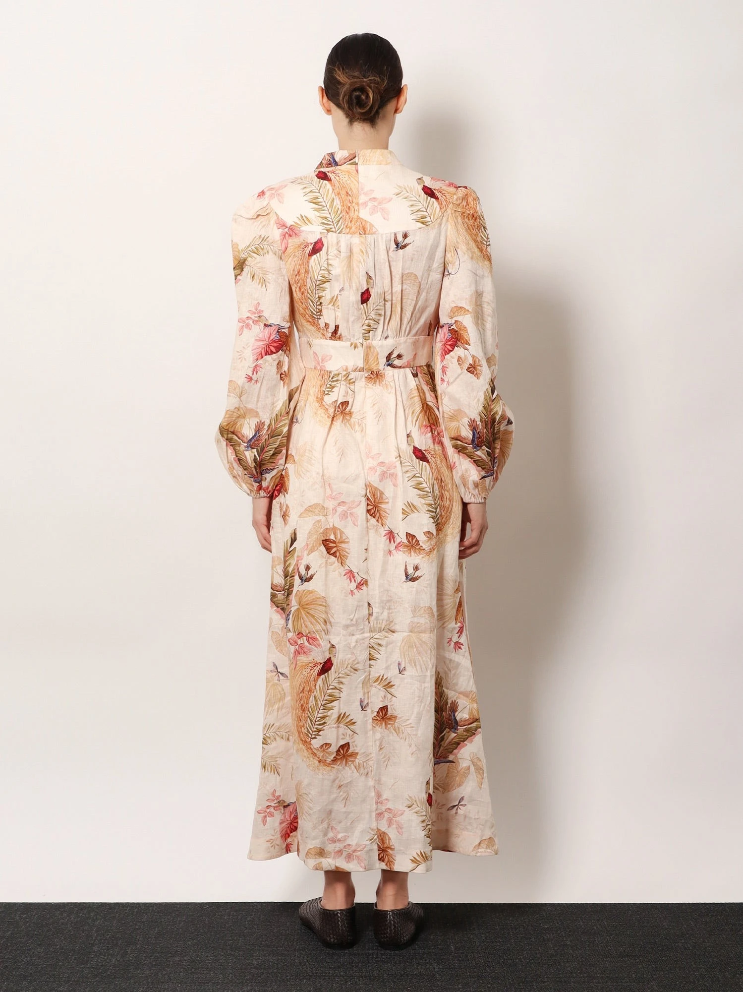 Ascension Plunge linen Midi Dress.webp