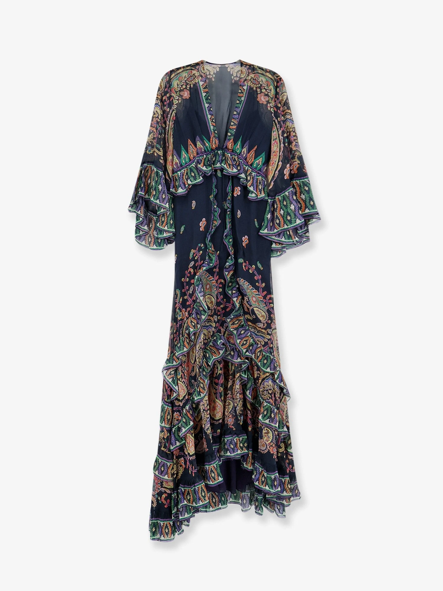 Multicolor silk long dress.webp
