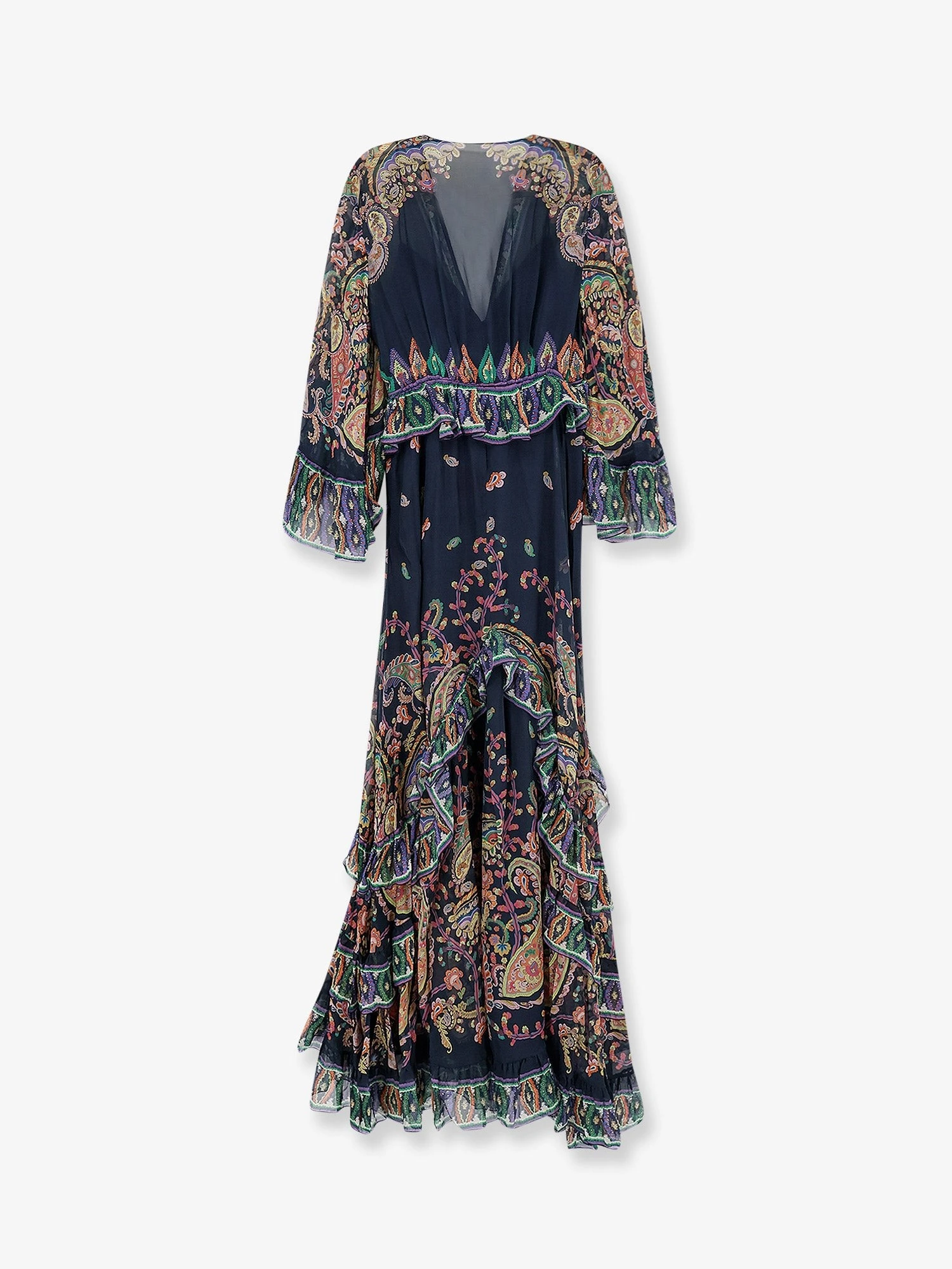 Multicolor silk long dress.webp