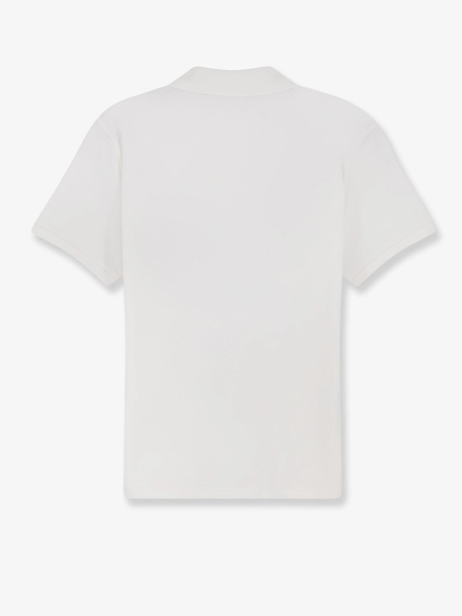 Cotton polo shirt with tricolour logo patch.webp