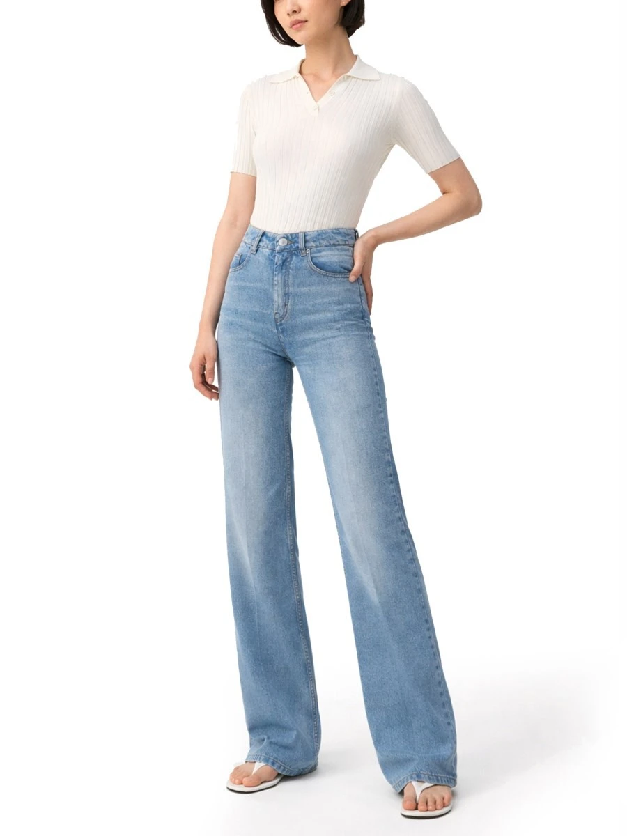 COTTON FLARED JEANS.webp