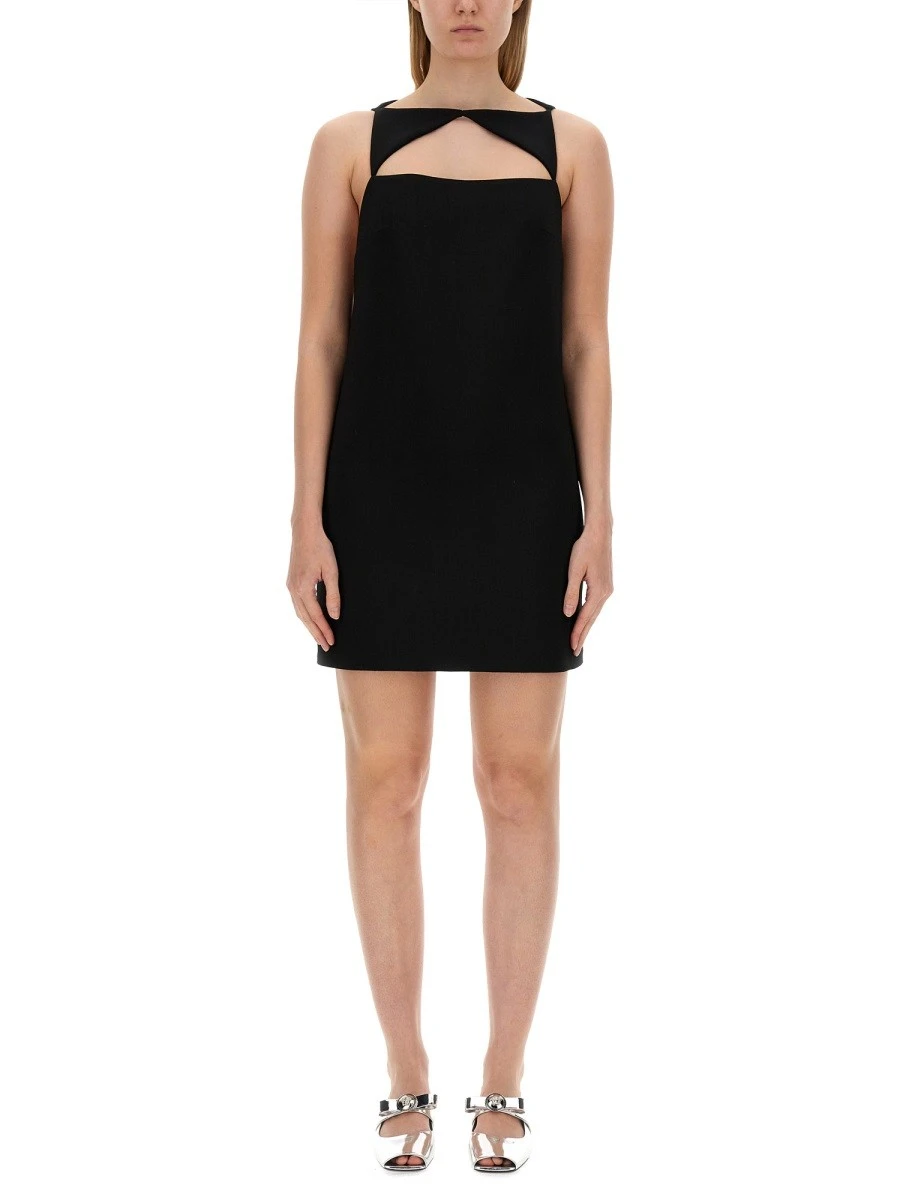 WOOL BLEND STRAIGHT MINI DRESS WITH CUT-OUT.webp