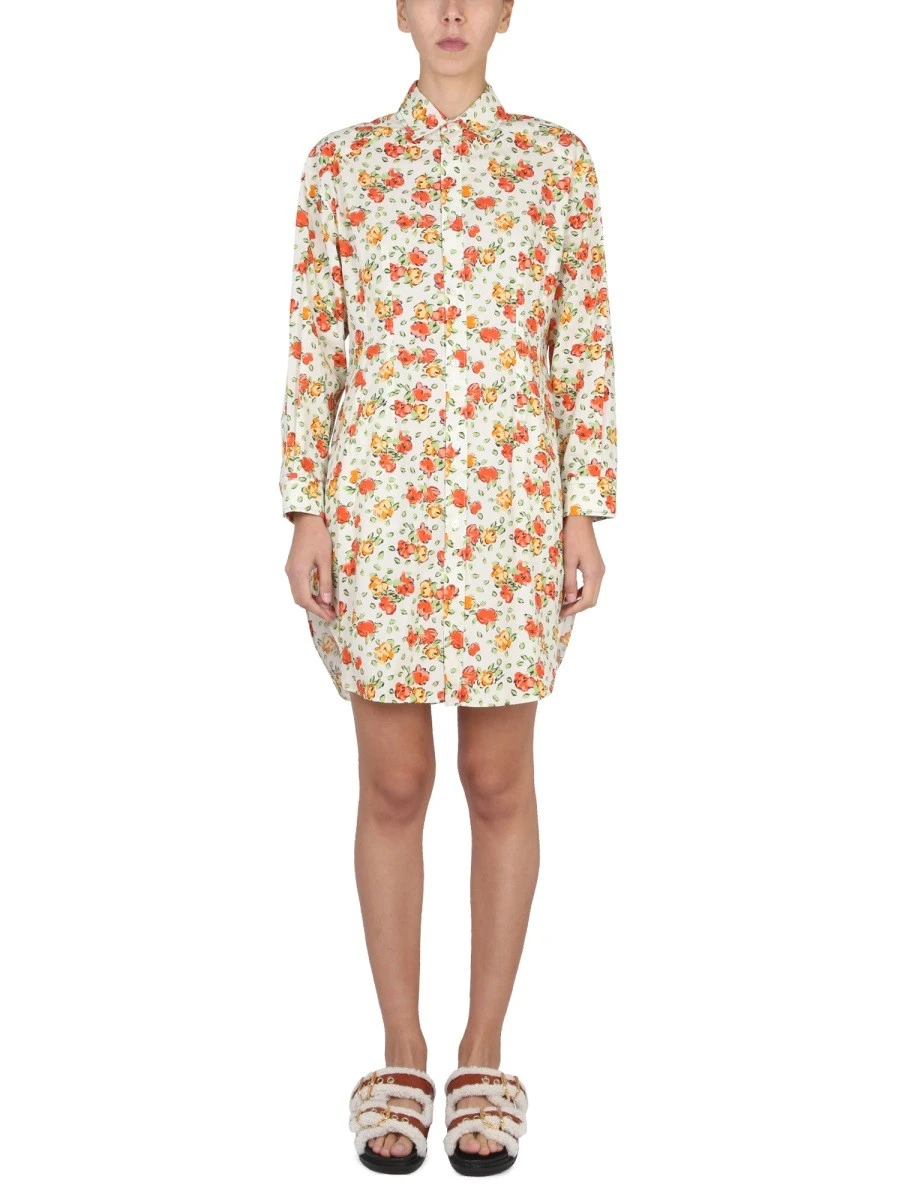 SHIRT DRESS WITH FLORAL PATTERN.webp