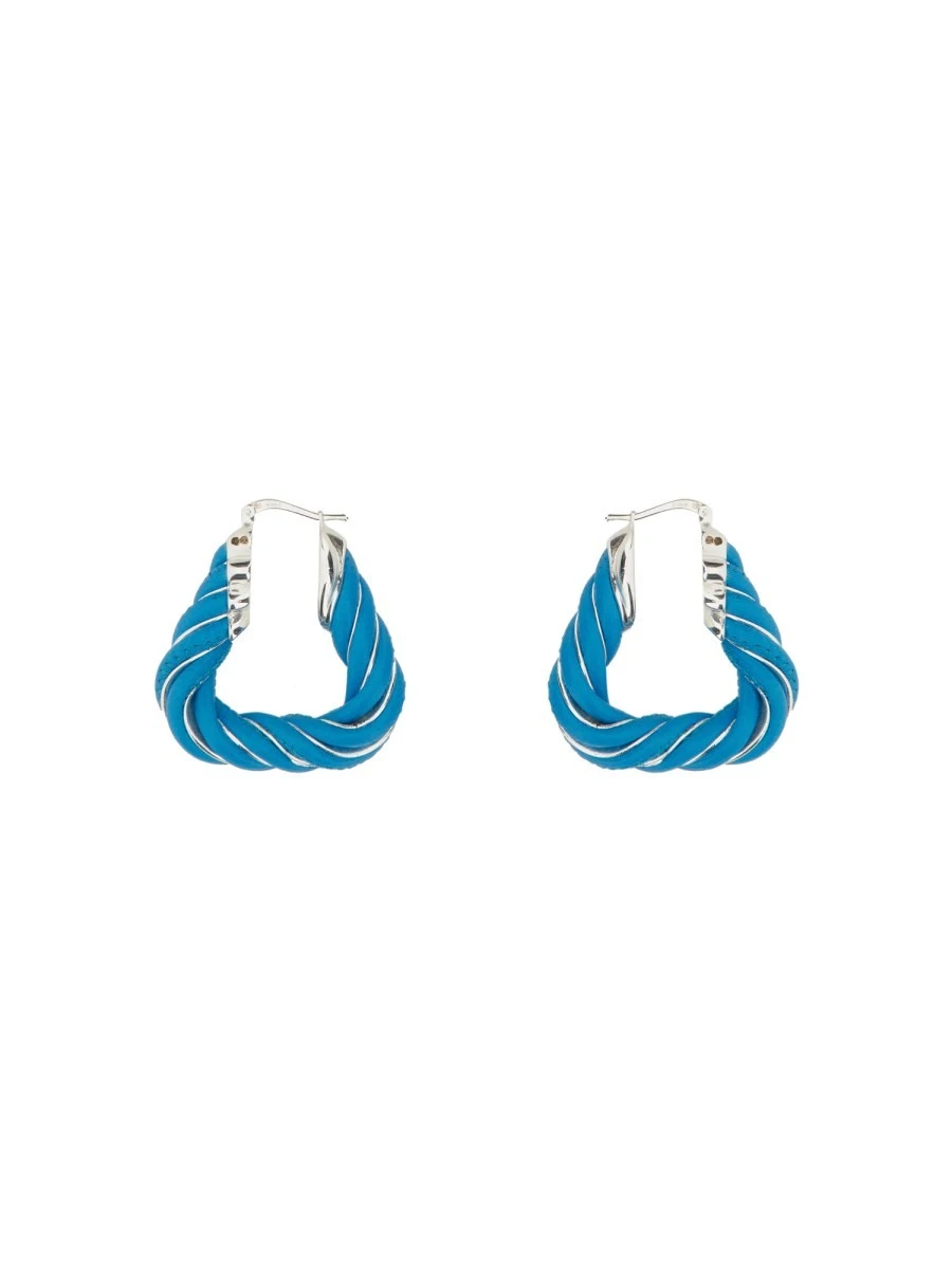 TRIANGULAR TWIST HOOP EARRINGS