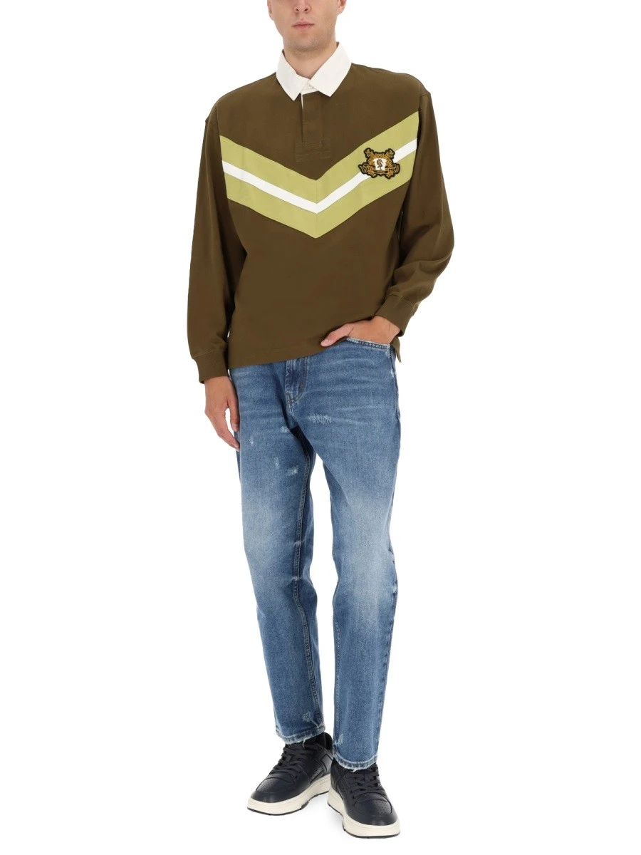 POLO SHIRT WITH COLLEGE STYLE LOGO.webp
