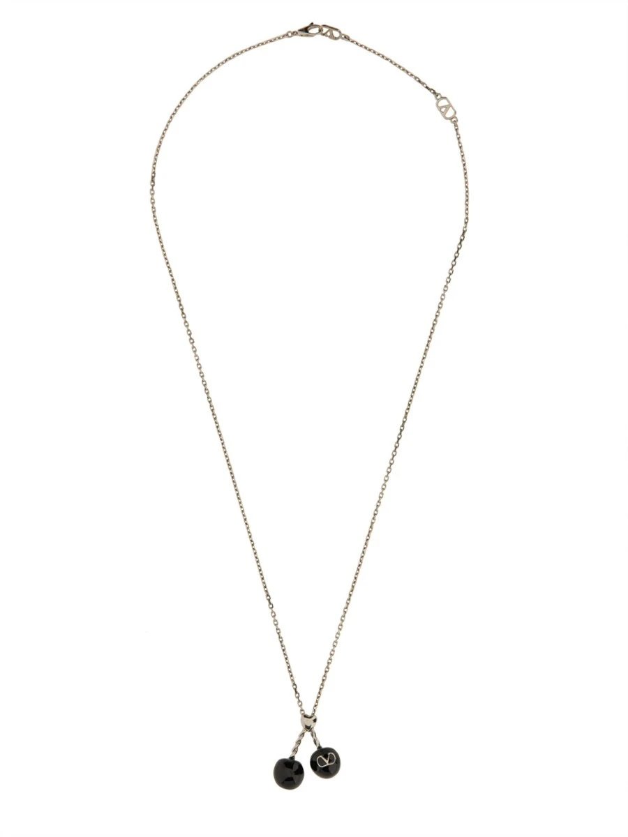 CHEZ VALENTINO METAL AND ENAMEL NECKLACE.webp