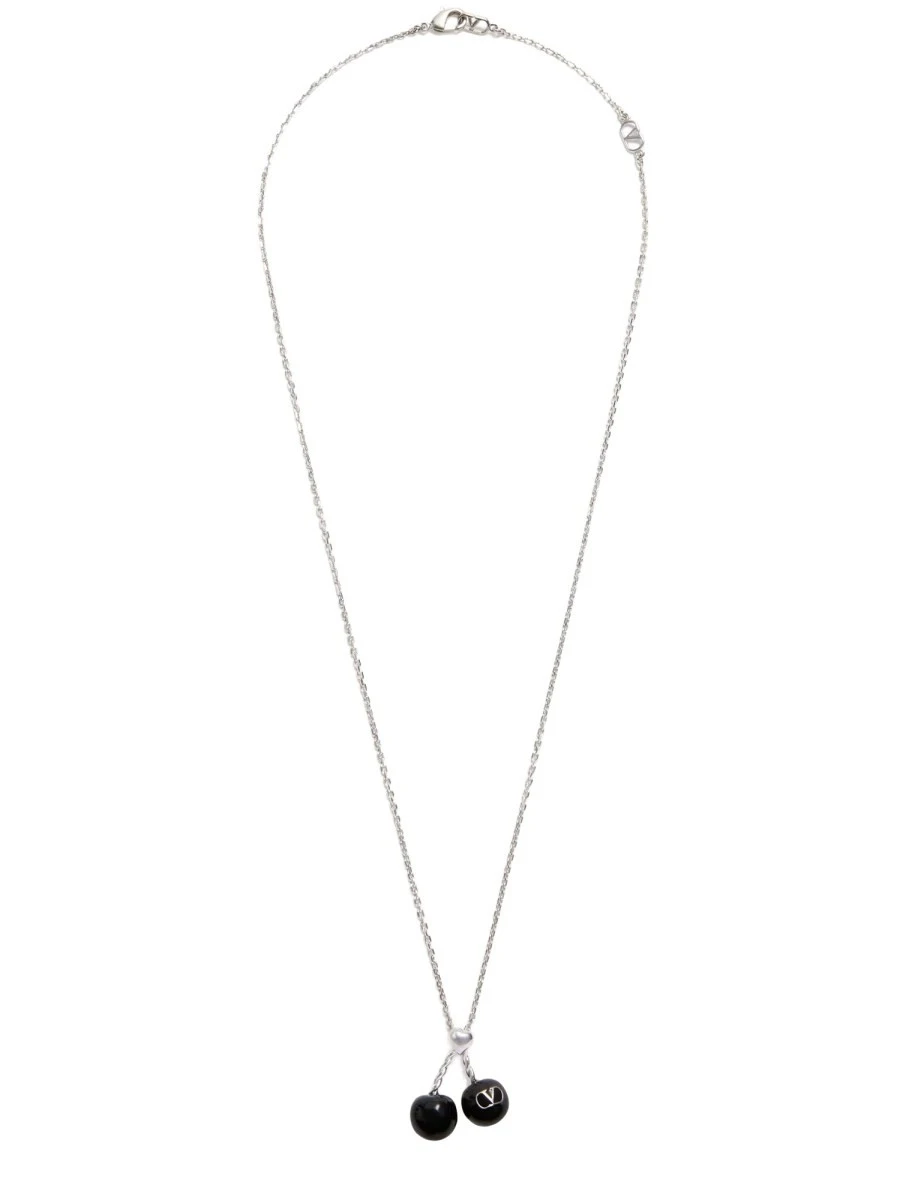 CHEZ VALENTINO METAL AND ENAMEL NECKLACE.webp