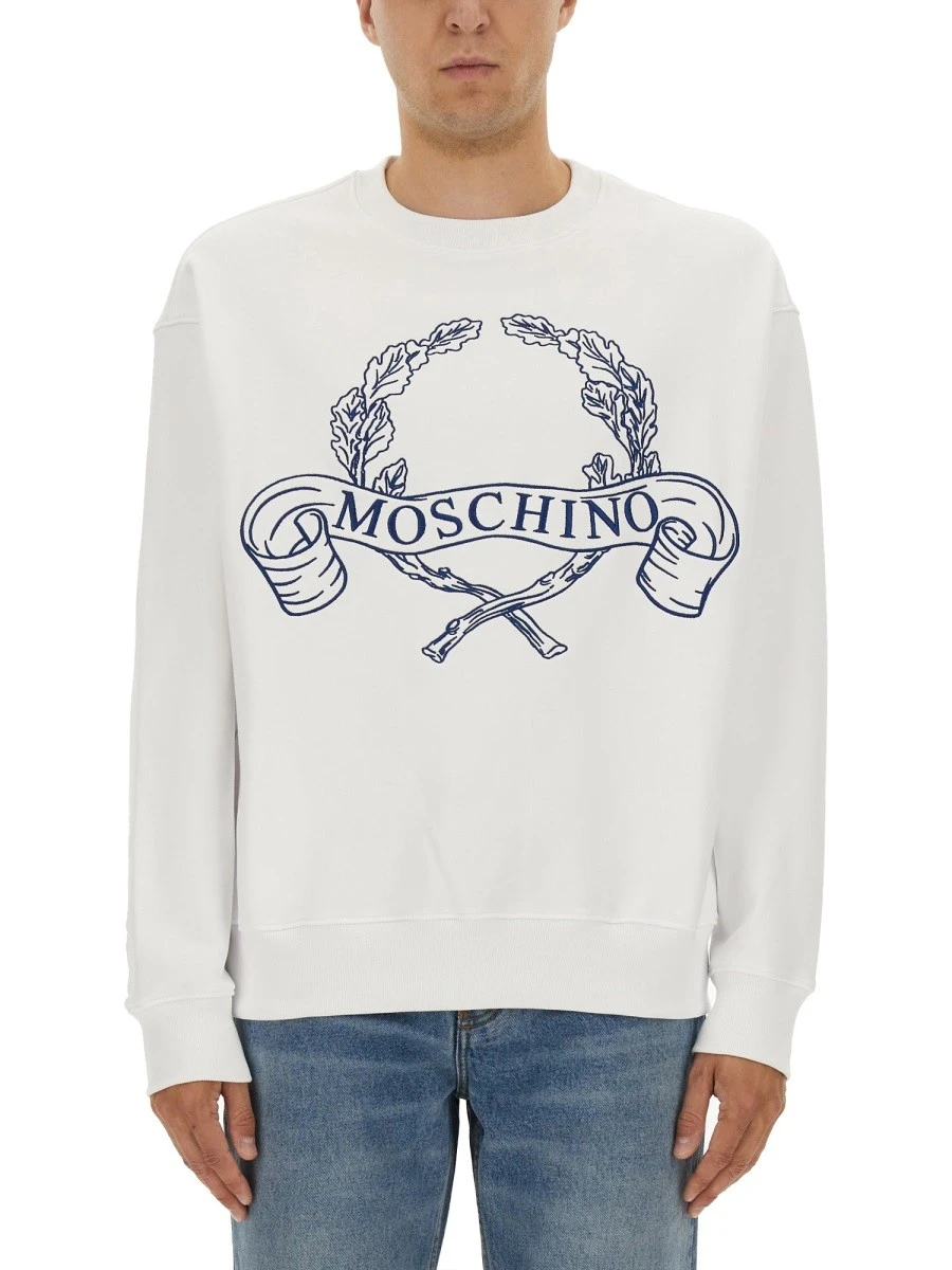 SWEATSHIRT WITH LAUREL CROWN LOGO EMBROIDERY.webp