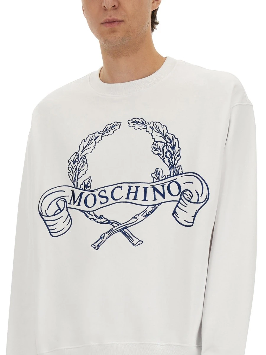 SWEATSHIRT WITH LAUREL CROWN LOGO EMBROIDERY.webp
