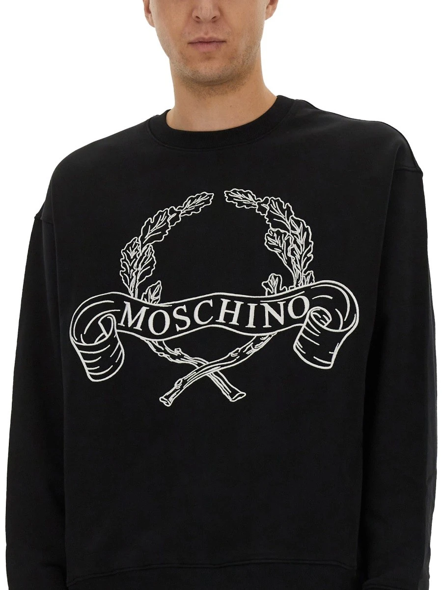 SWEATSHIRT WITH LAUREL CROWN LOGO EMBROIDERY.webp