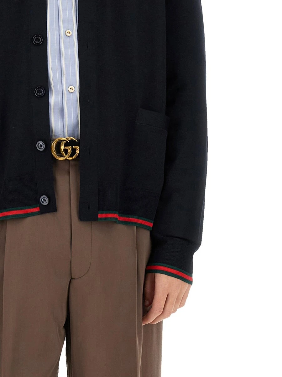 KNITTED WOOL CARDIGAN WITH WEB PATTERN.webp
