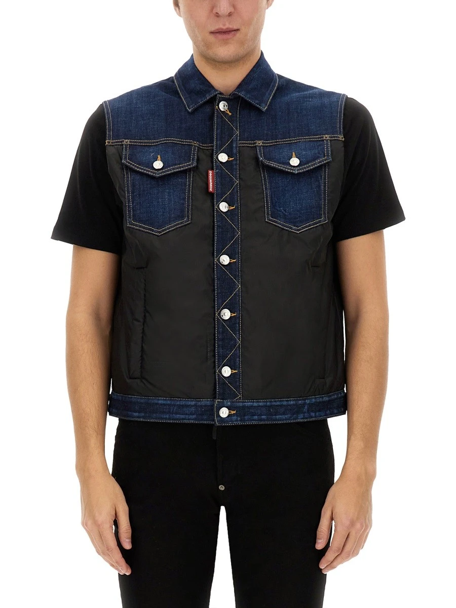 DENIM PUFFER VEST