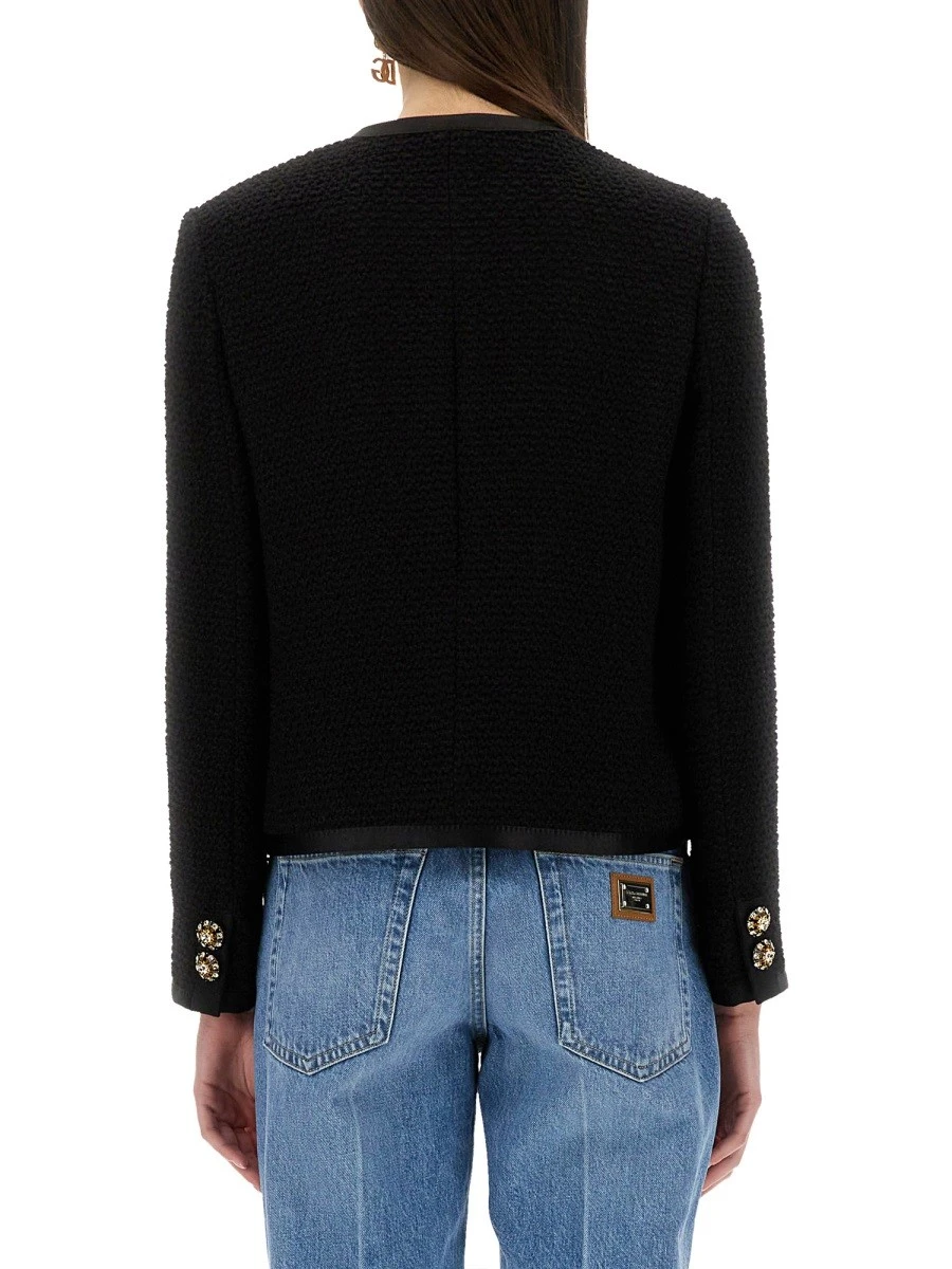 SINGLE-BREASTED TWEED BOUCLÉ SHORT JACKET.webp