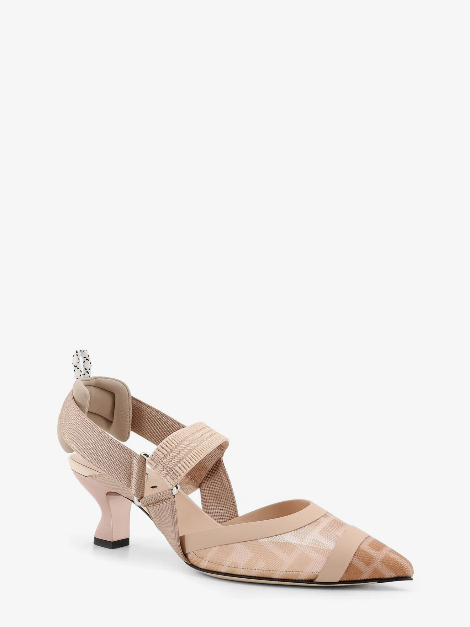 Colibrì décolleté in leather and mesh.webp