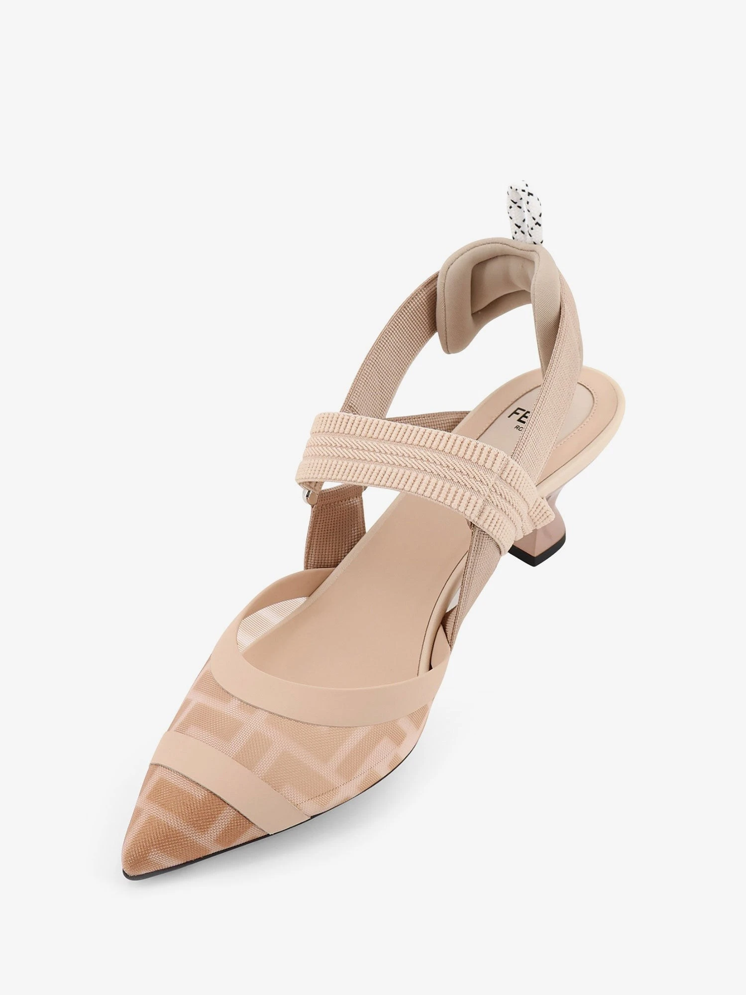 Colibrì décolleté in leather and mesh.webp