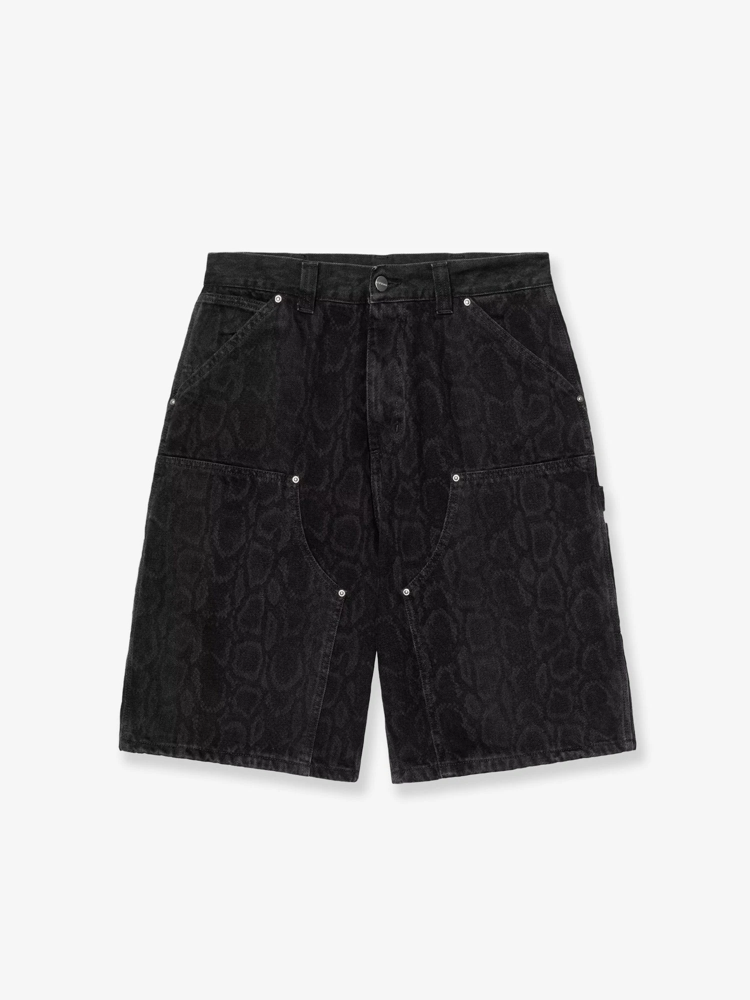 OG Double Knee black denim bermuda shorts.webp