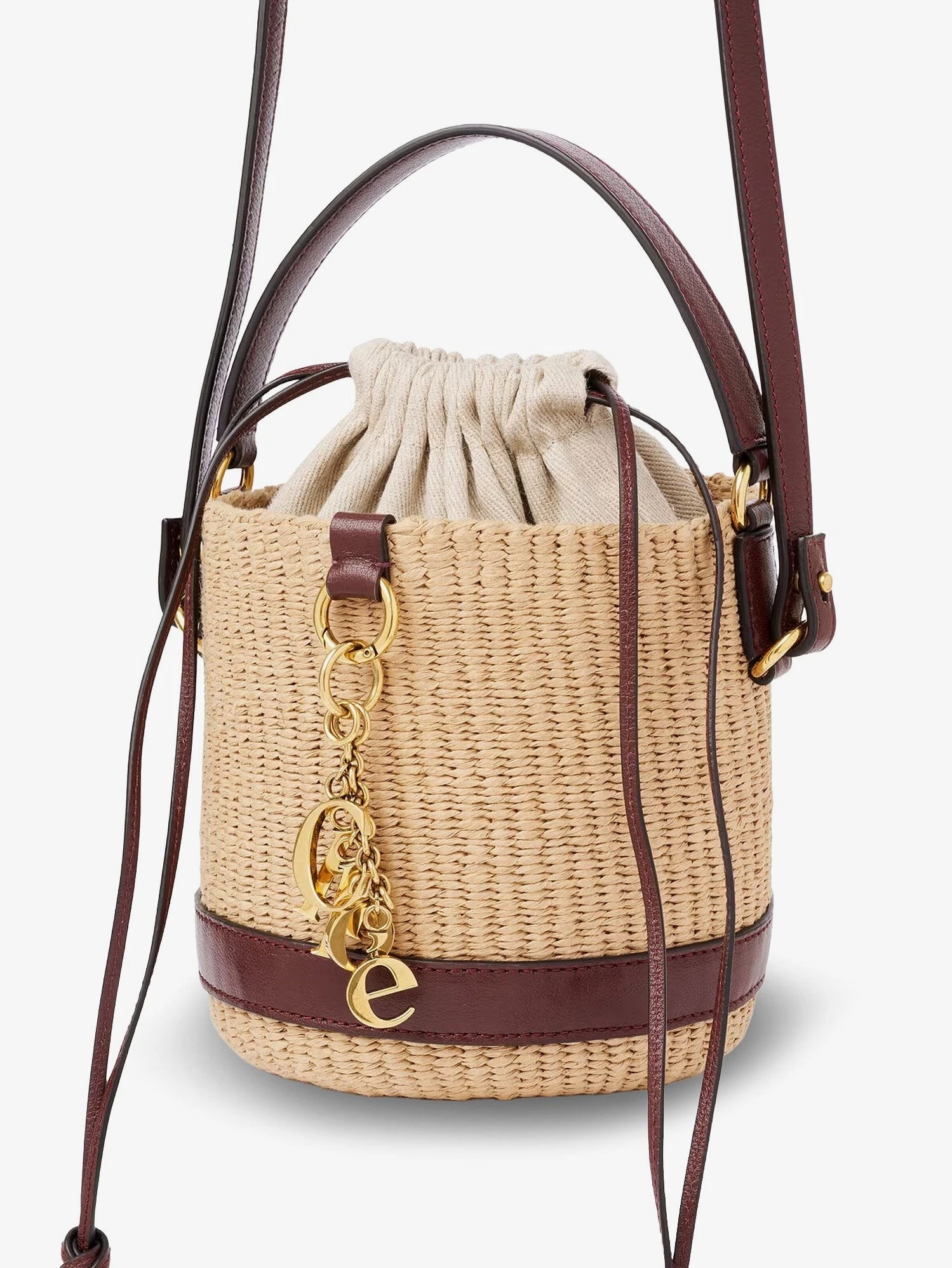 Chloé Charms natural fibers bucket bag.webp