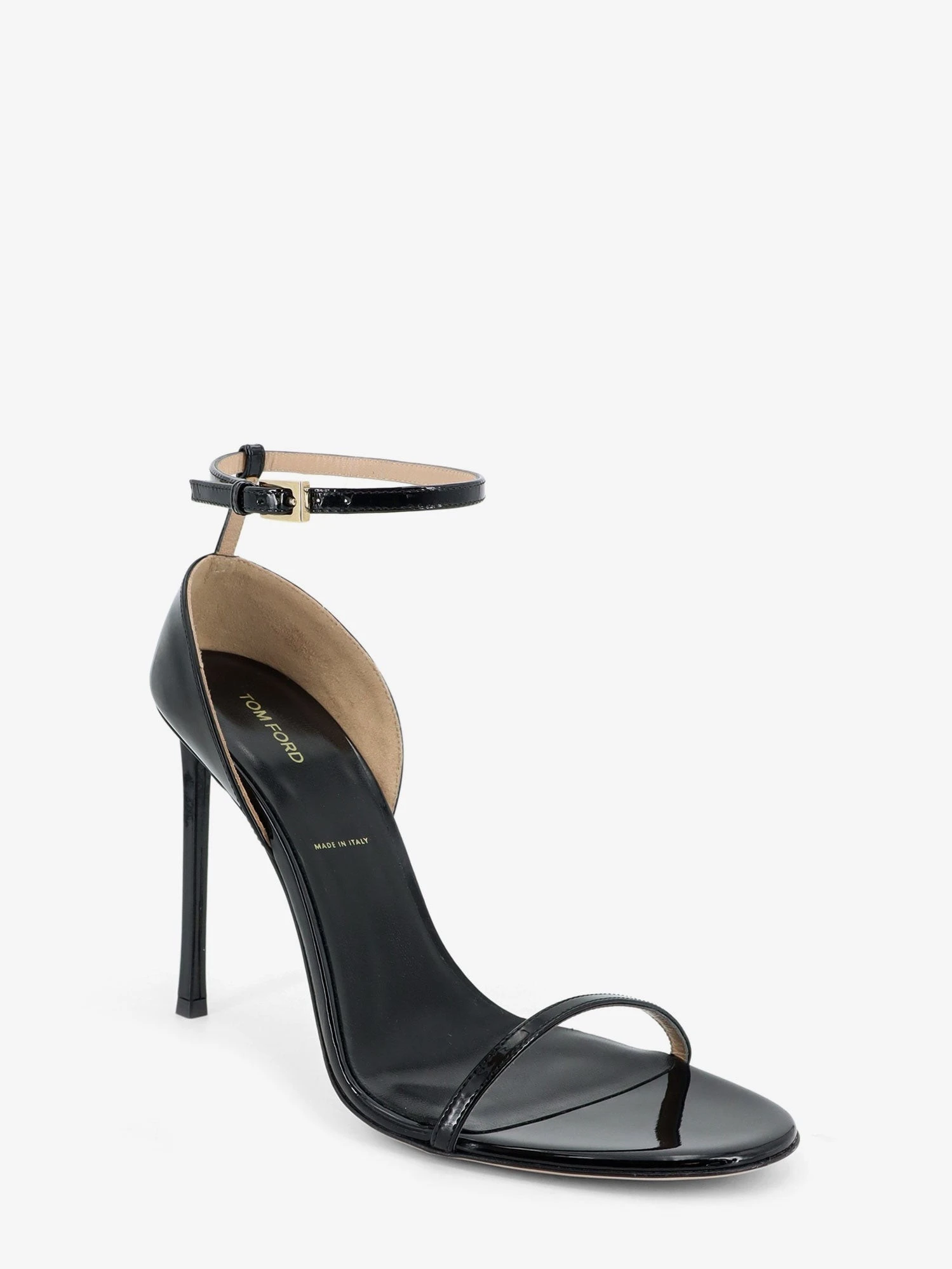 Patent leather sandals.webp