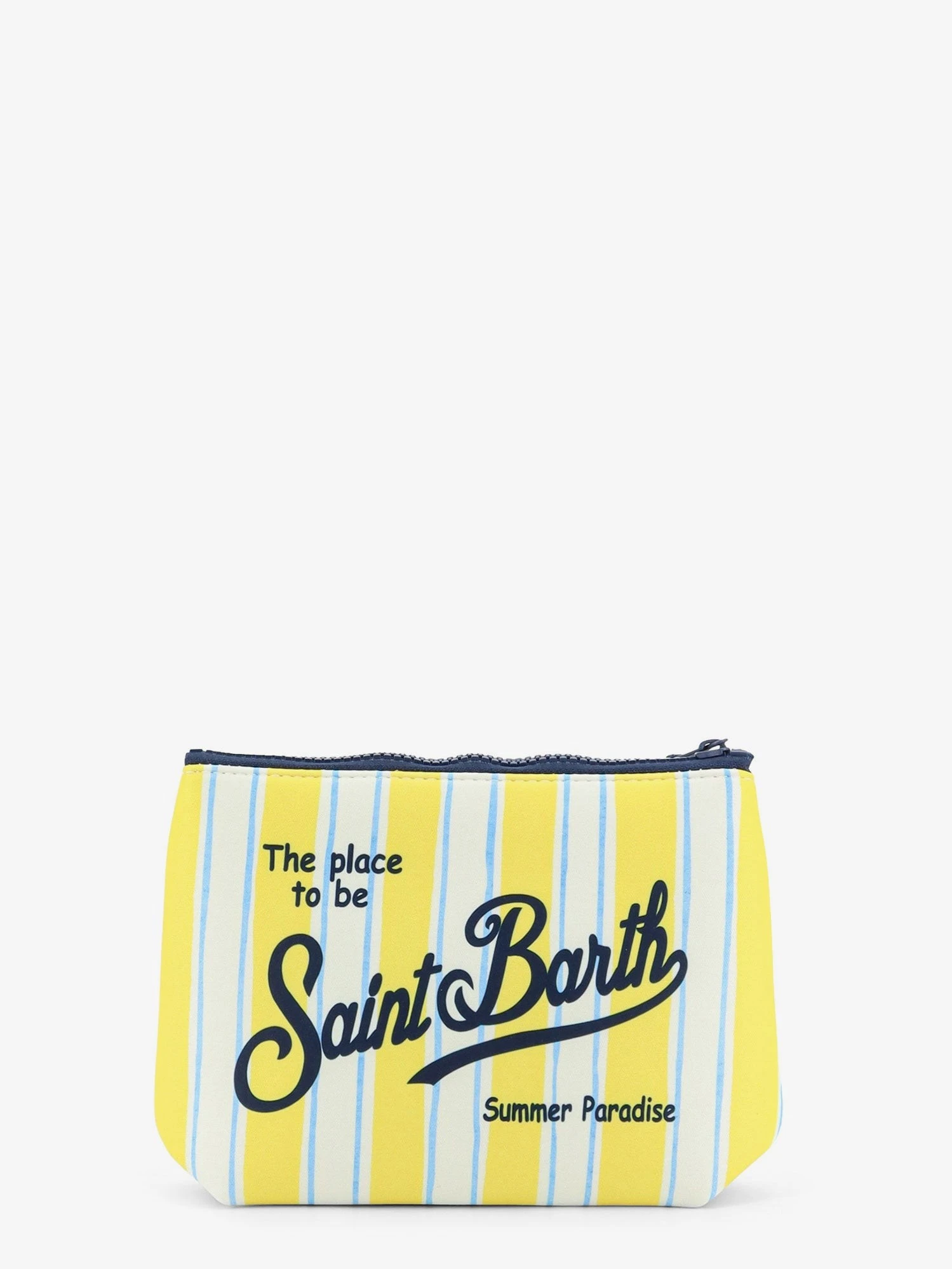 Aline scuba clutch with striped pattern.webp