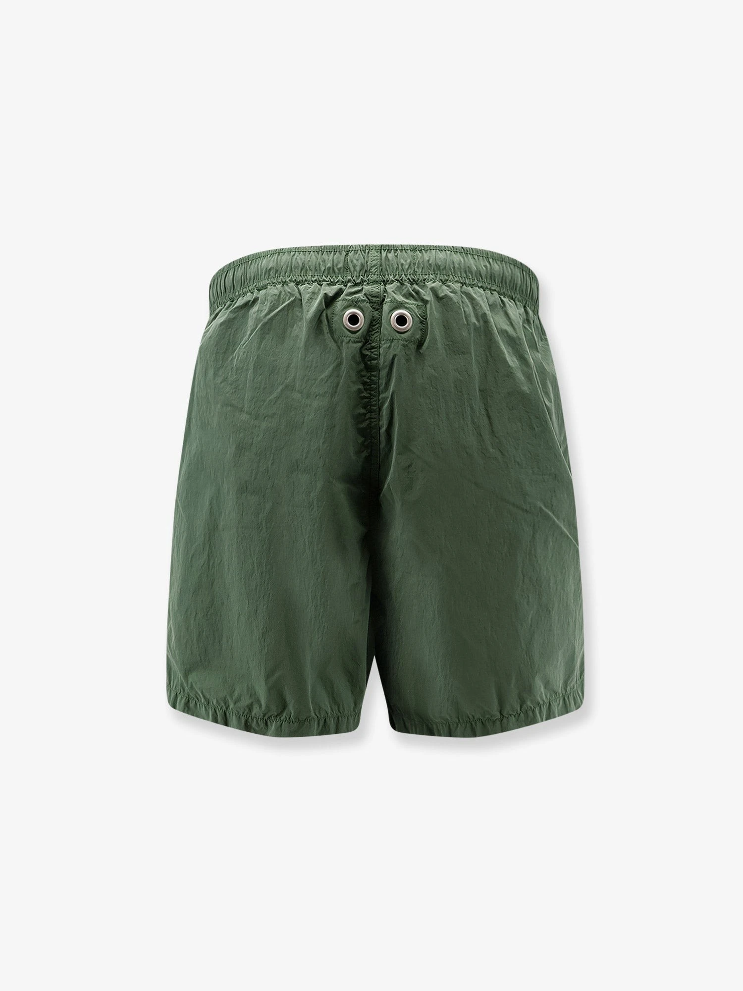 Nylon swim trunks with contrasting logo patch.webp